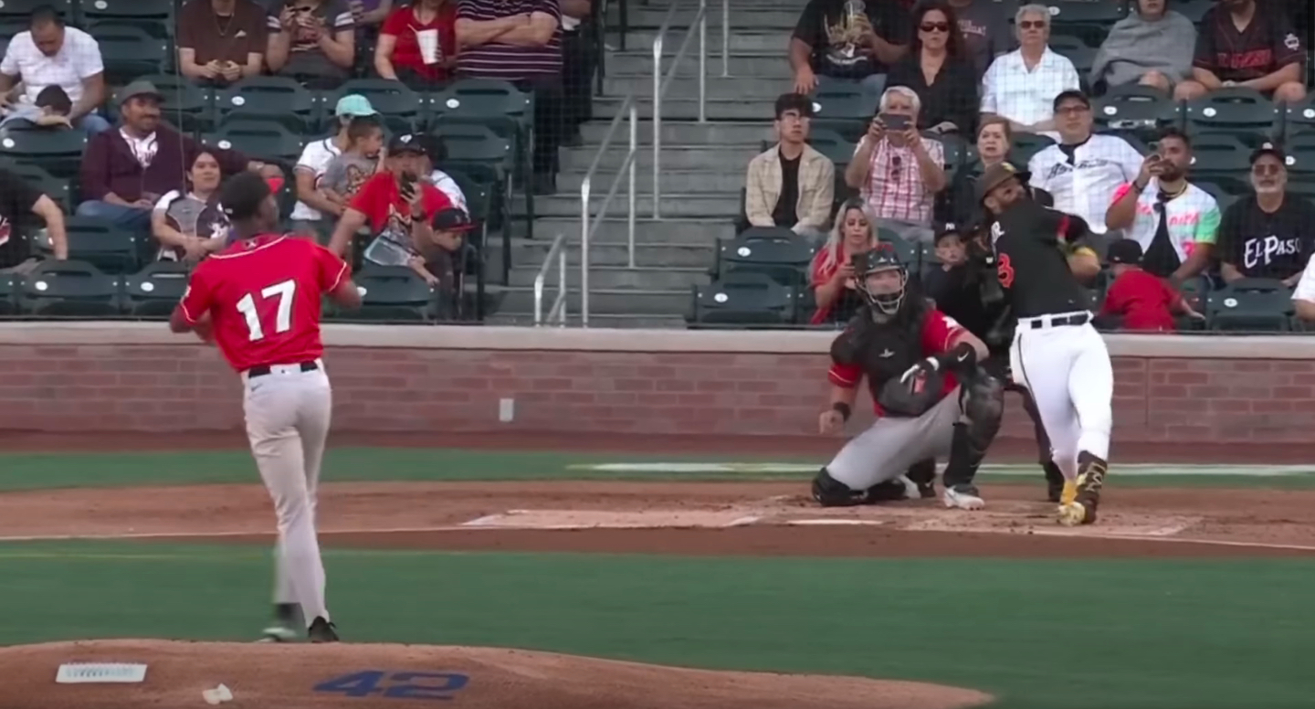 Fernando Tatis Jr. hits a homer in Sunday's minor league baseball game