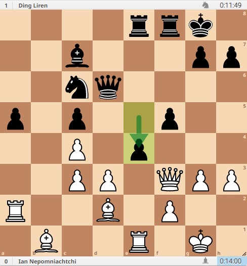 Pawn from e5 to e4