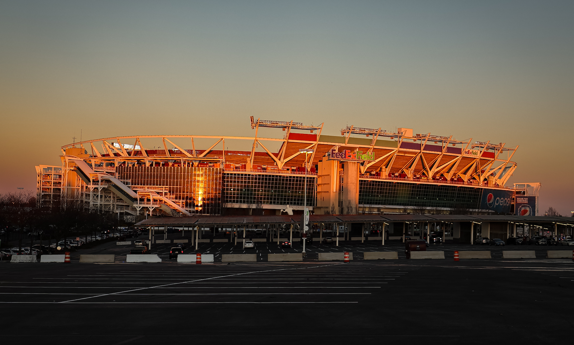 LANDOVER, MD - JANUARY 01:A general view of the stadium after the game between the Washington Commanders and the Cleveland Browns at FedExField on January 1, 2023 in Landover, Maryland. (Photo by Scott Taetsch/Getty Images)