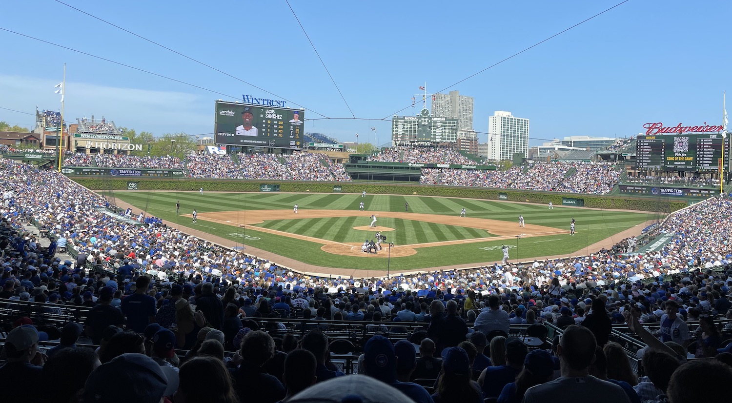 The sweep of Wrigley Field.