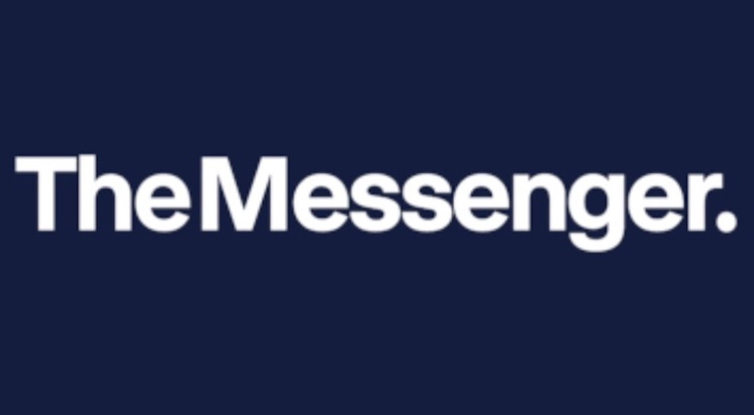 The Messenger's white-text on blue-field logo.
