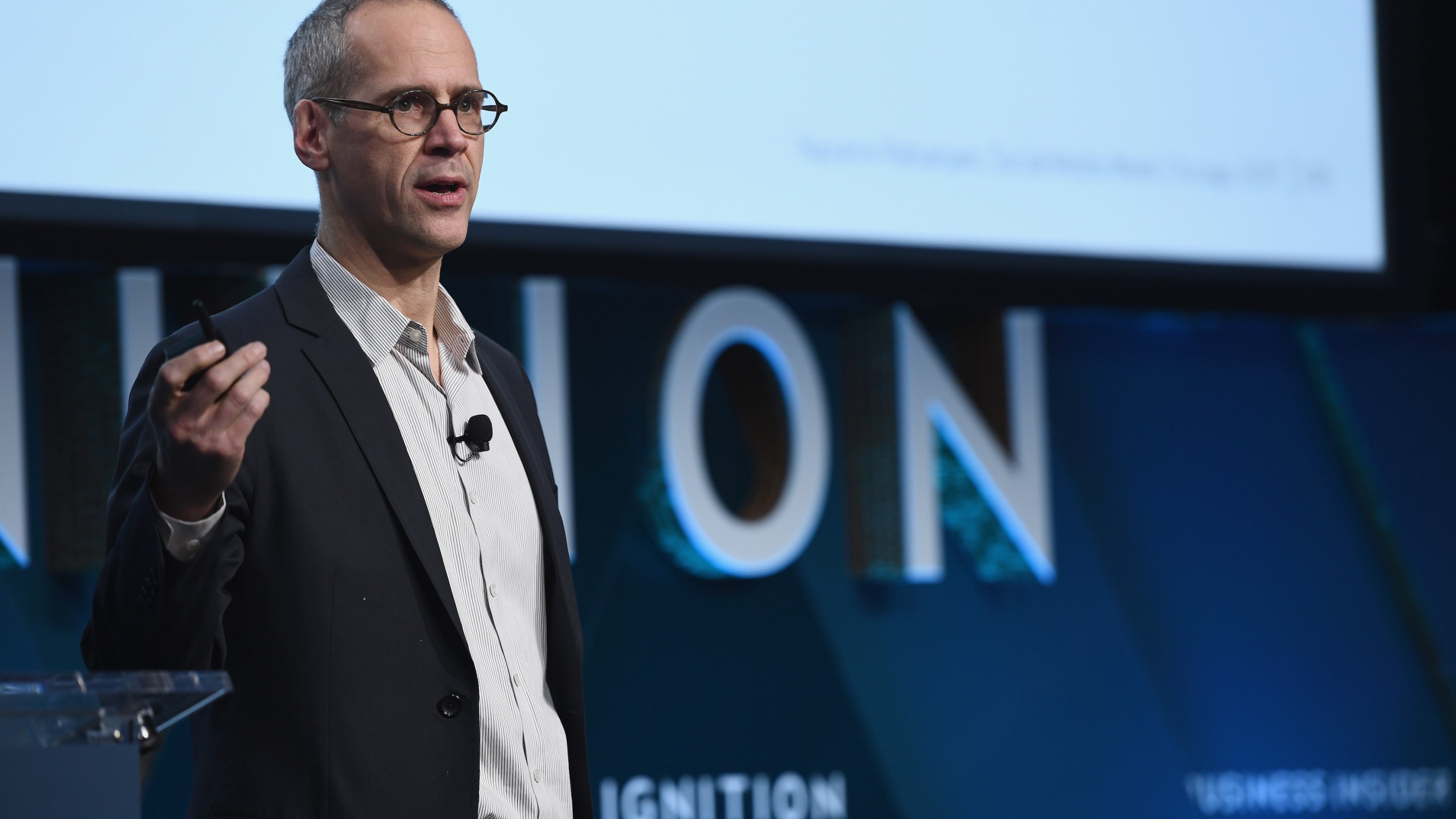 Gimlet Media co-founder Alex Blumberg speaks at the Ignition: Future of Media conference in New York City, in 2017.