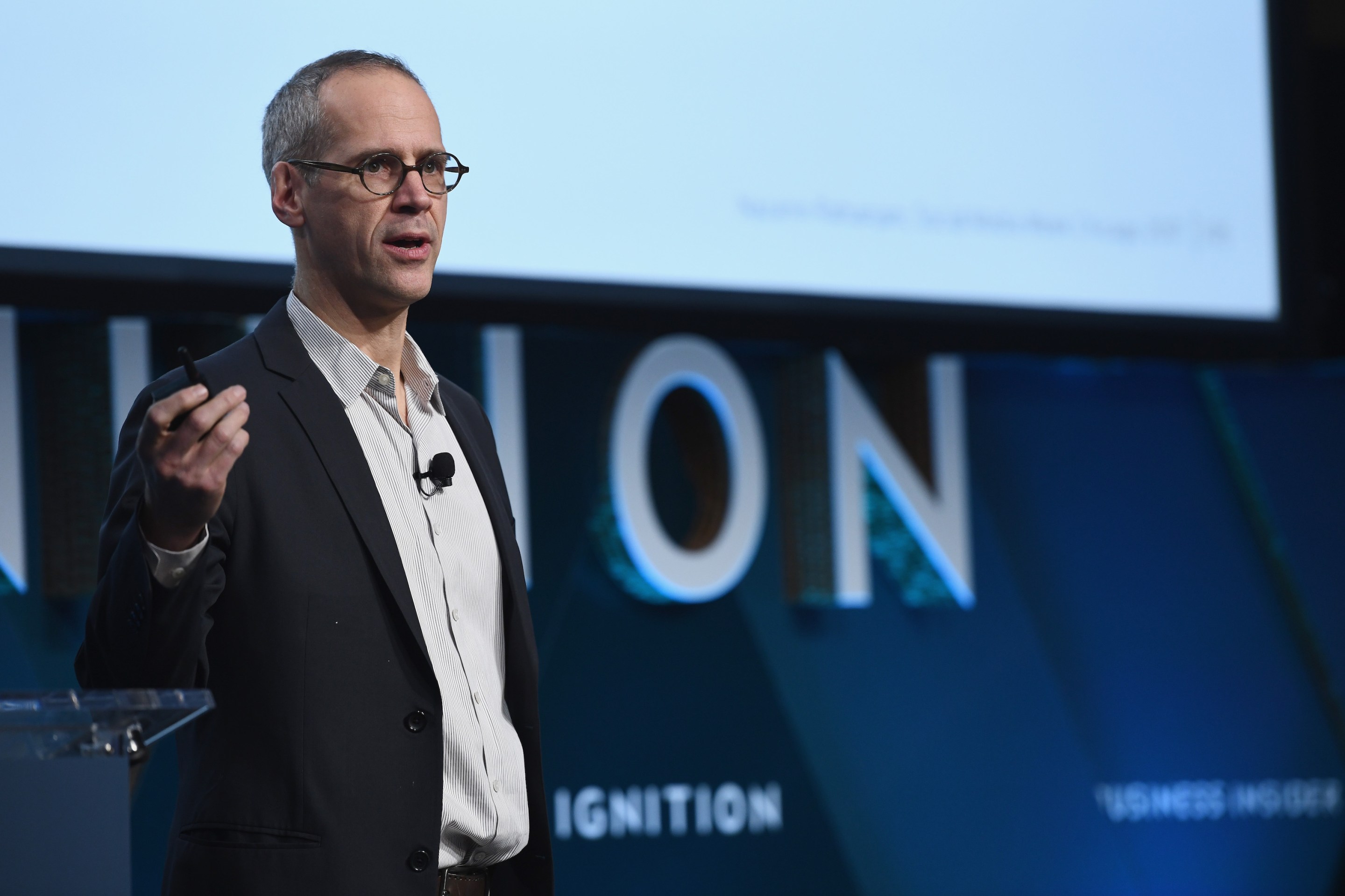 Gimlet Media co-founder Alex Blumberg speaks at the Ignition: Future of Media conference in New York City, in 2017.