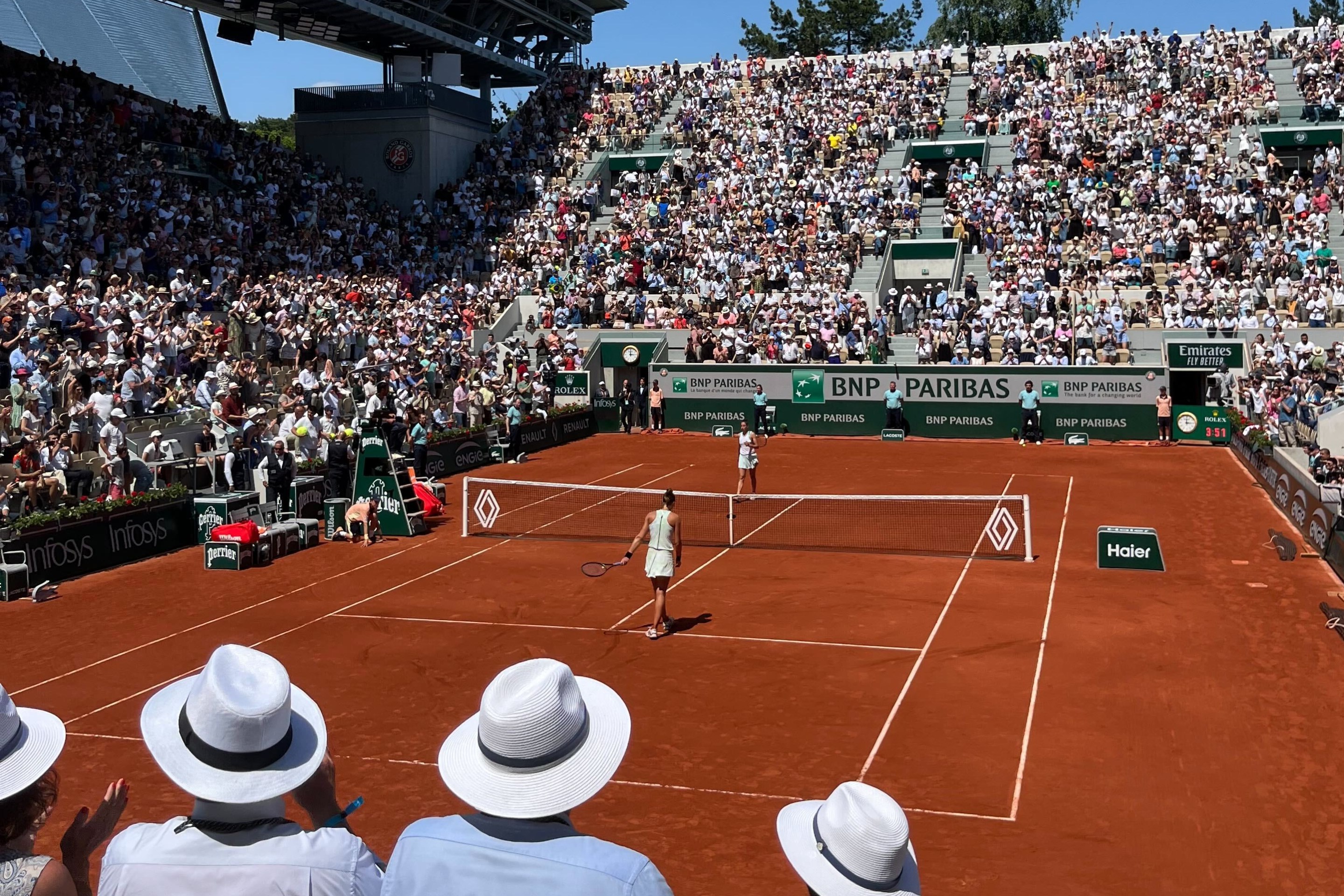 A match at Roland Garros.