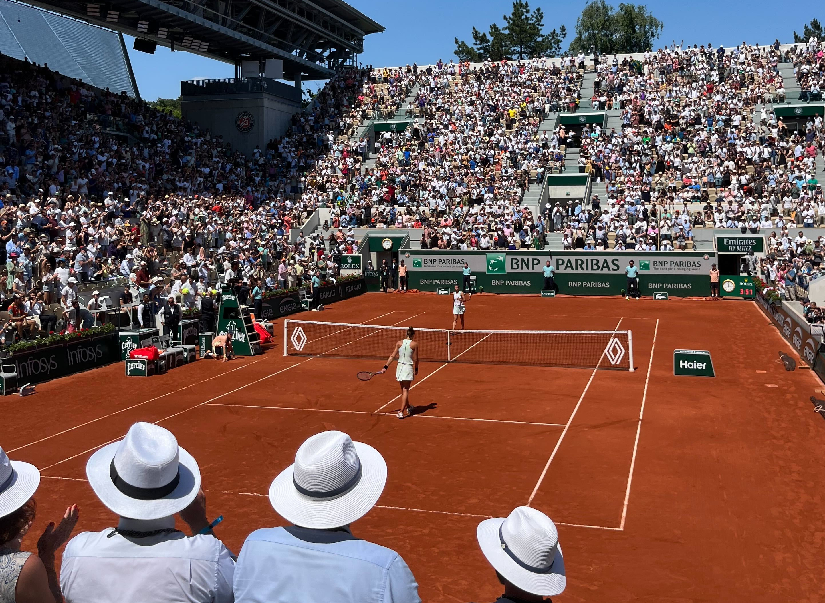 A match at Roland Garros.