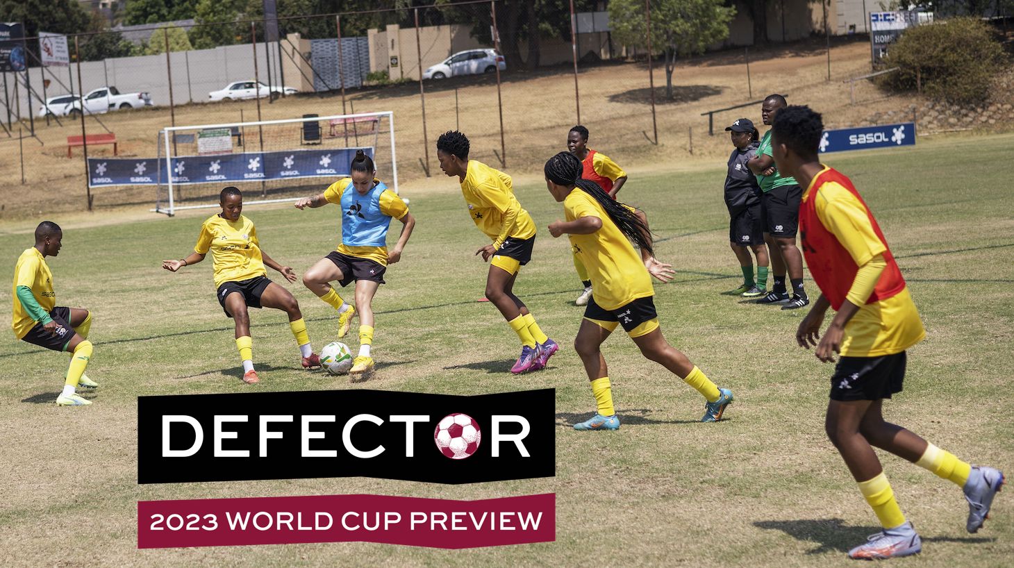 South African senior national women's football team players train at Highlands Park in Johannesburg, on October 4, 2022.