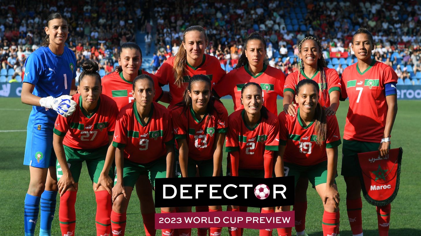 Morocco team line up during the Women´s International Friendly match between Italy and Morocco at Stadio Paolo Mazza on July 01, 2023 in Ferrara, Italy.