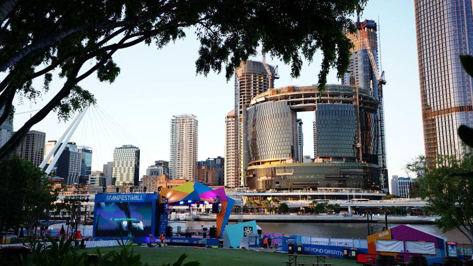 A general view of the fanfestival in Brisbane, Australia ahead of the FIFA Women's World Cup 2023 which begins on the 20th July jointly hosted by Australia and New Zealand.