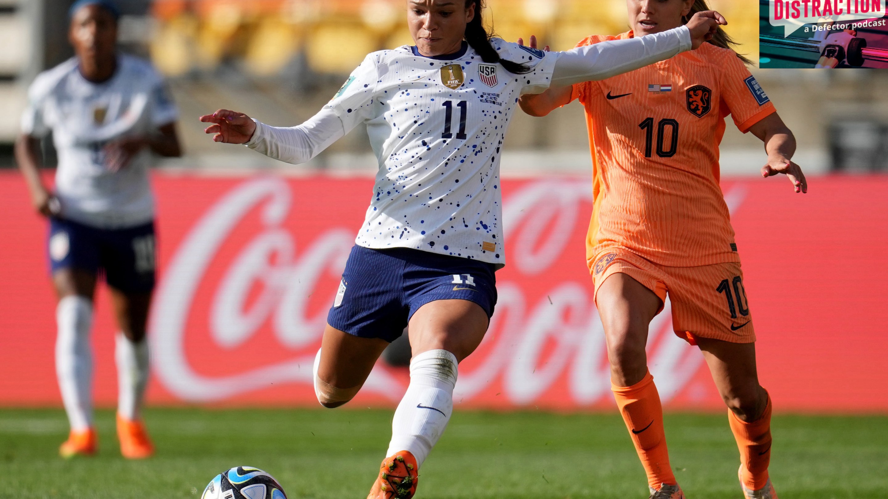 Sophia Smith lines up a shot in the US Women's National Team's game against the Netherlands in the Women's World Cup on Wednesday night.