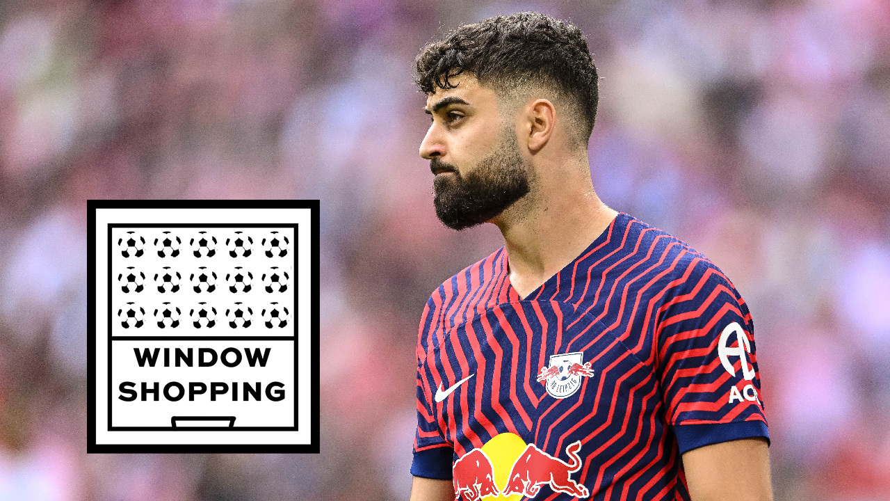 Josko Gvardiol of RB Leipzig Looks on during the Bundesliga match between FC Bayern München and RB Leipzig at Allianz Arena on May 20, 2023 in Munich, Germany