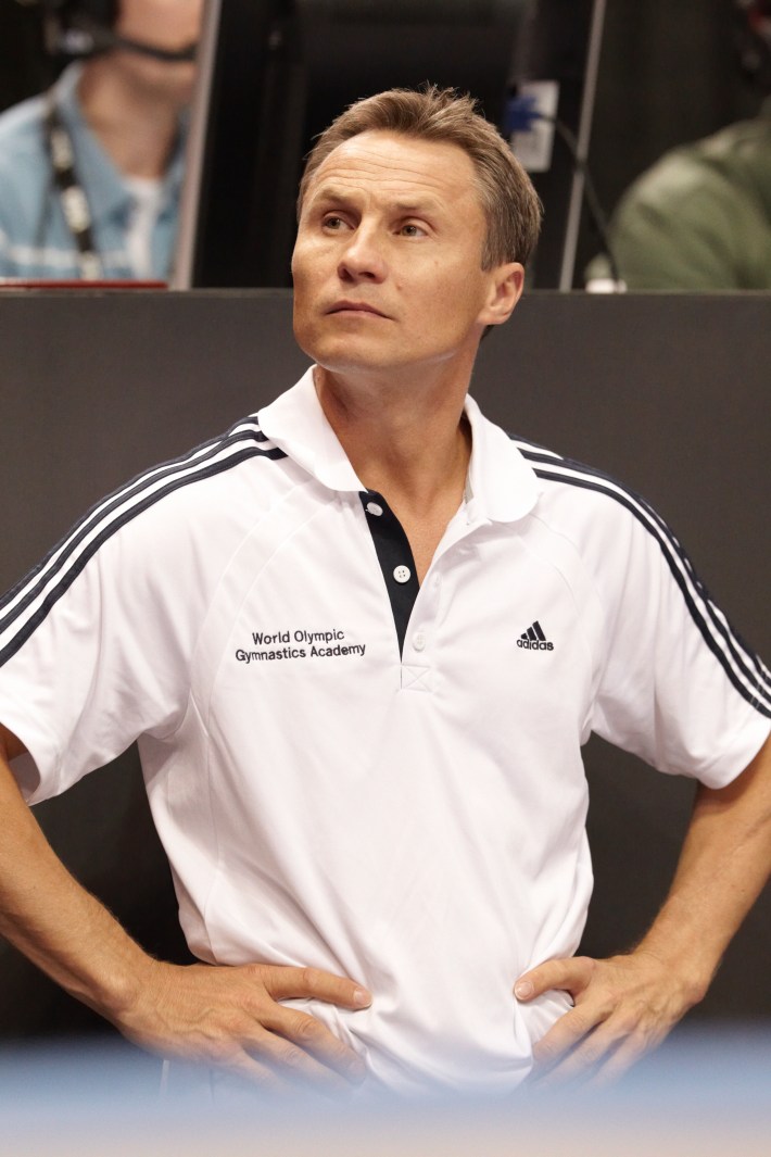 Gymnastics: Visa Championships: World Olympics Gymnastics coach Valeri Liukin during Senior Women - Day 2 at XL Center. Hartford, CT 8/14/2010