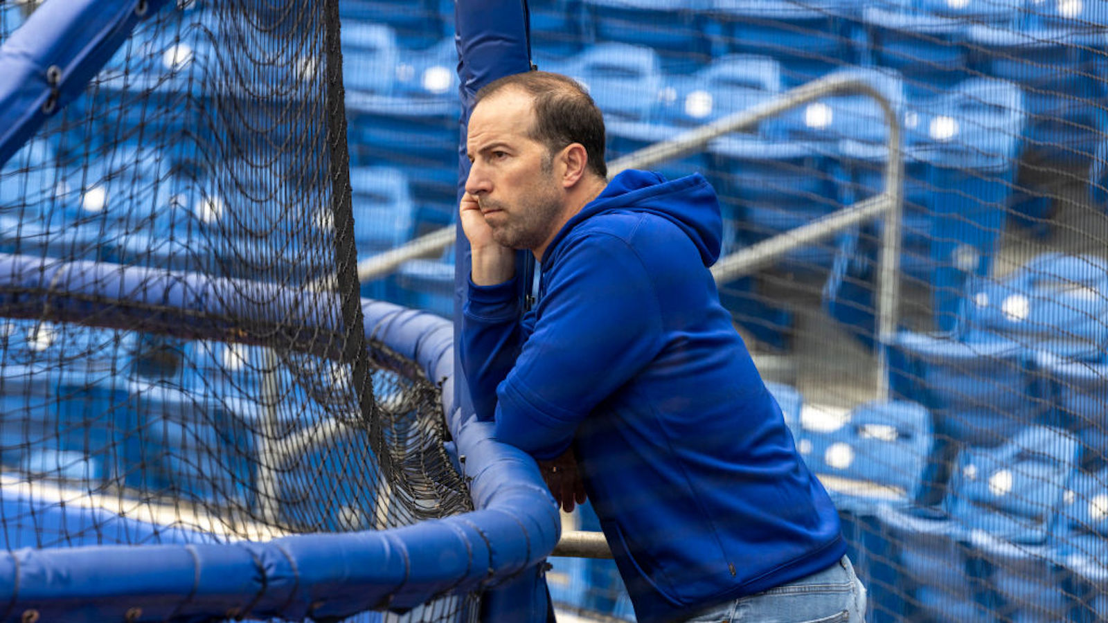 New York Mets general manager Billy Eppler during a spring training workout on Feb. 18, 2023 in Port St. Lucie, Florida.