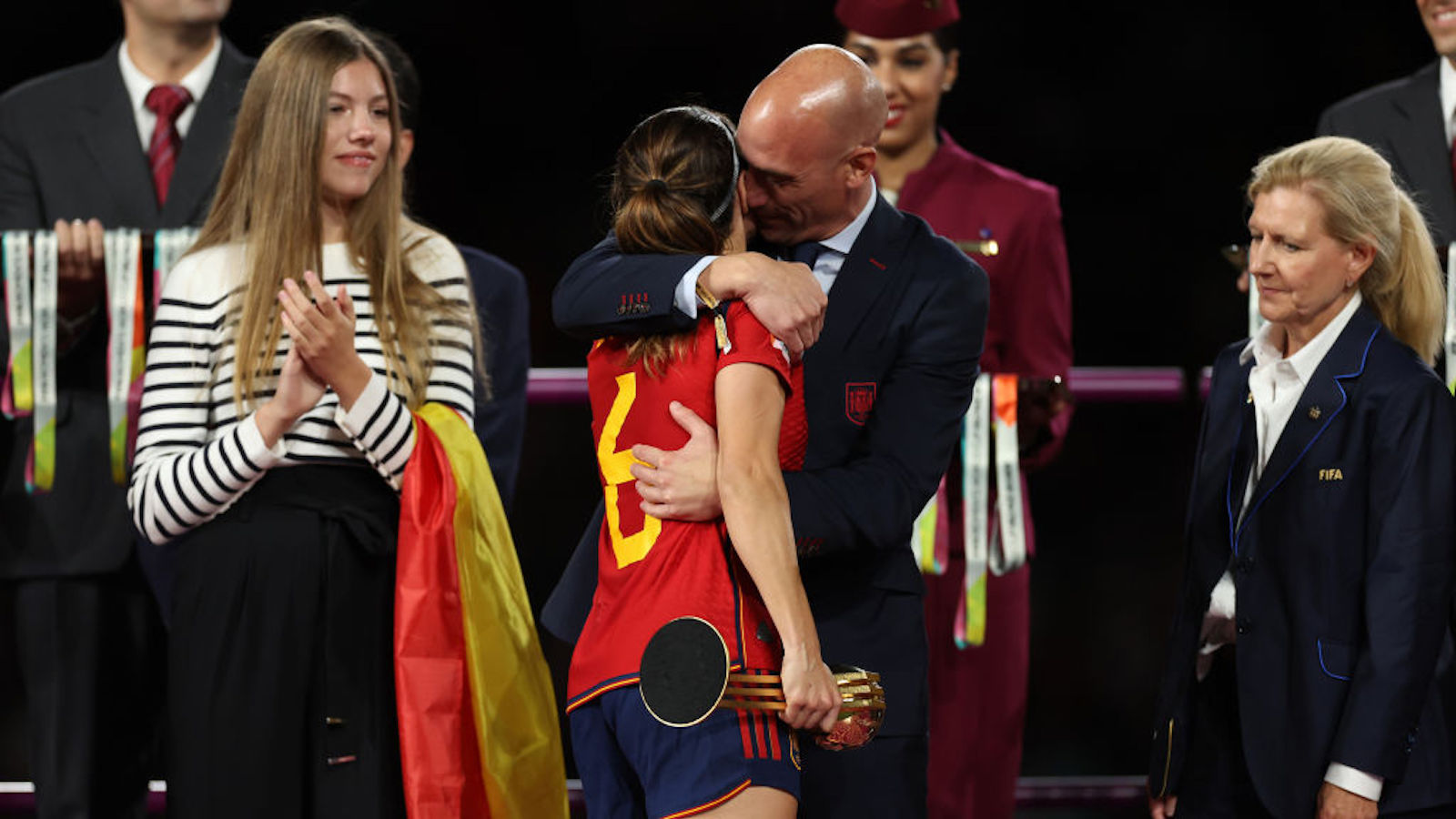 Spain hoists the trophy after winning the 2023 FIFA Women's World