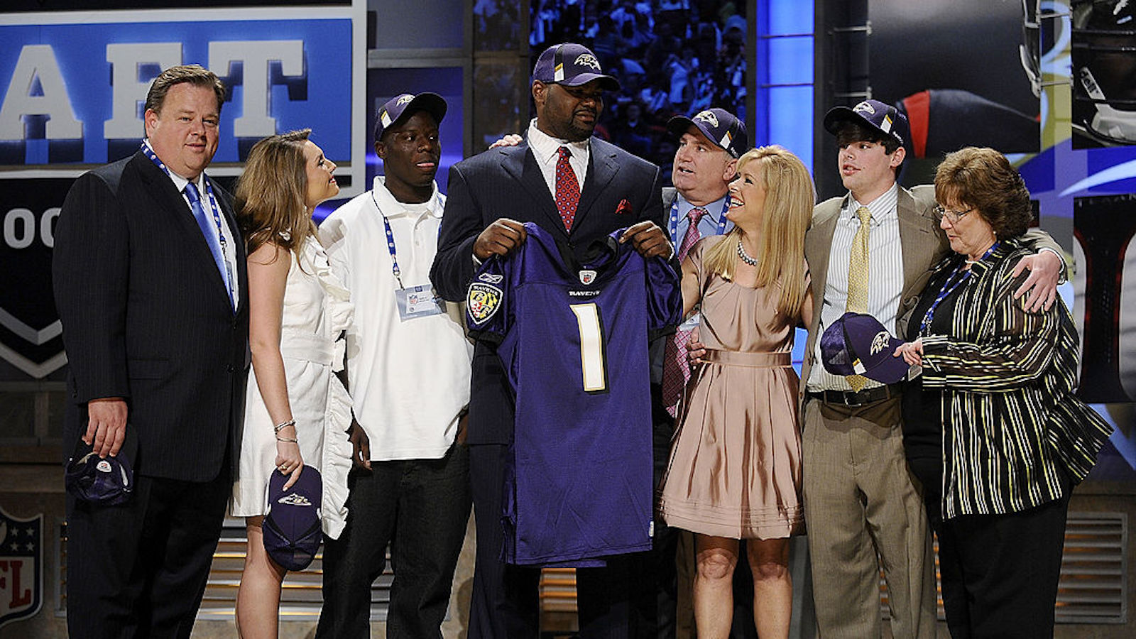 Michael Oher and Leigh Anne Tuohy at the 2009 NFL draft