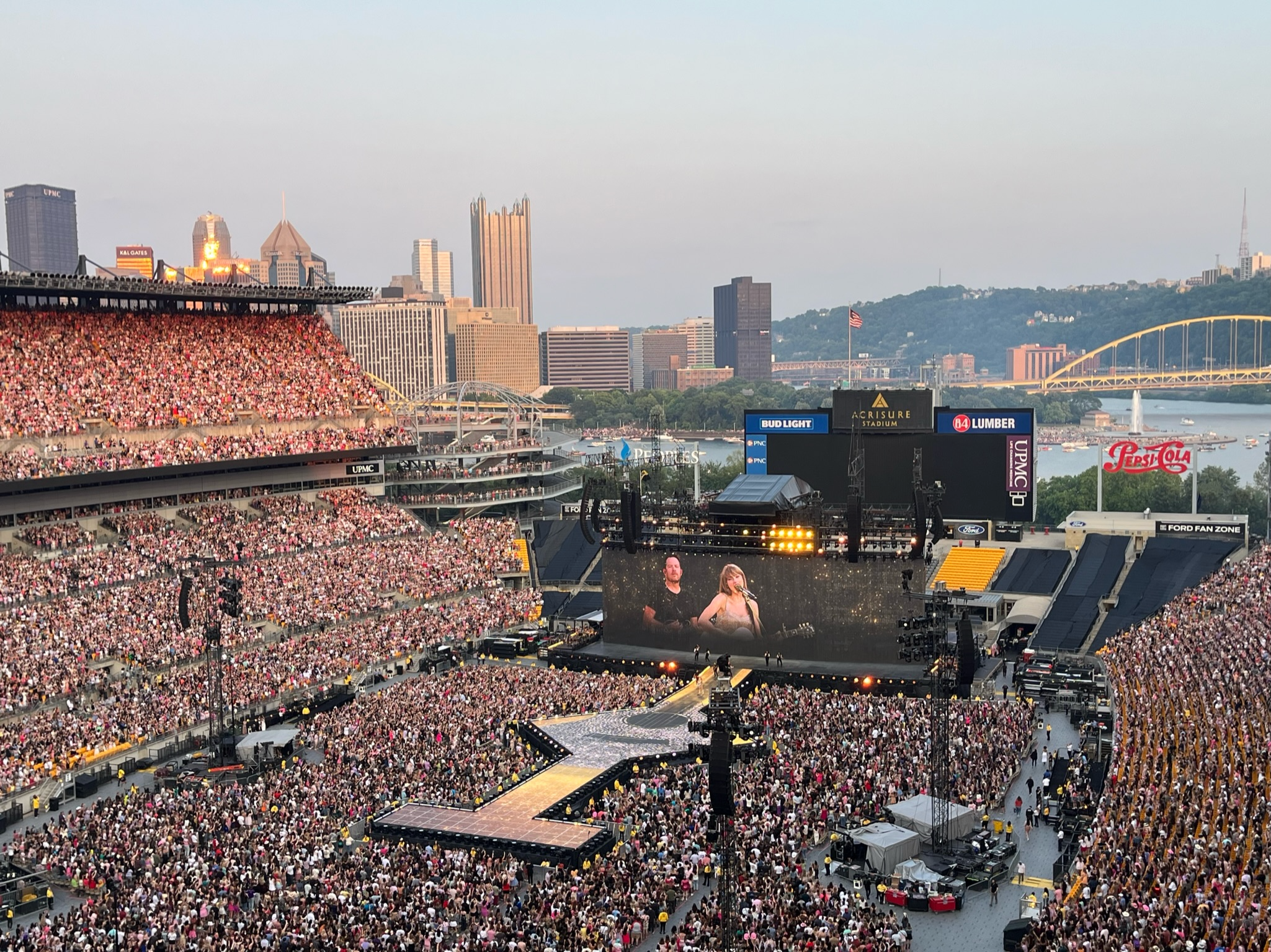A July 17 photo of Acrisure Stadium in Pittsburgh, PA, during the 'Fearless' set.