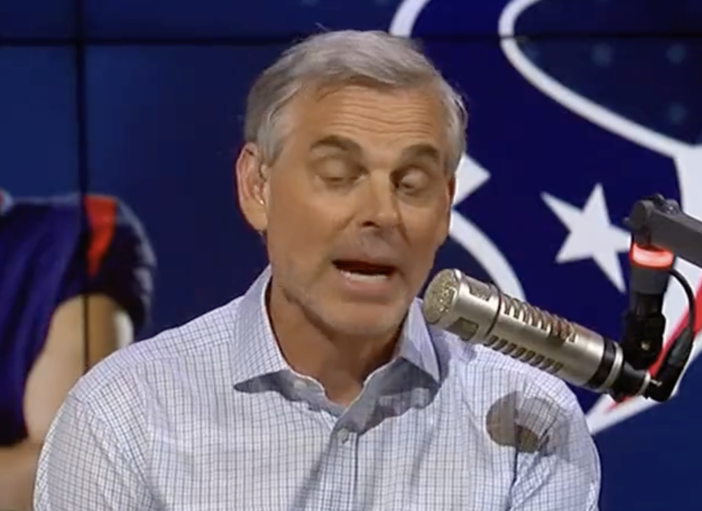 Colin Cowherd blathers on about quarterbacks on his FS1 show.