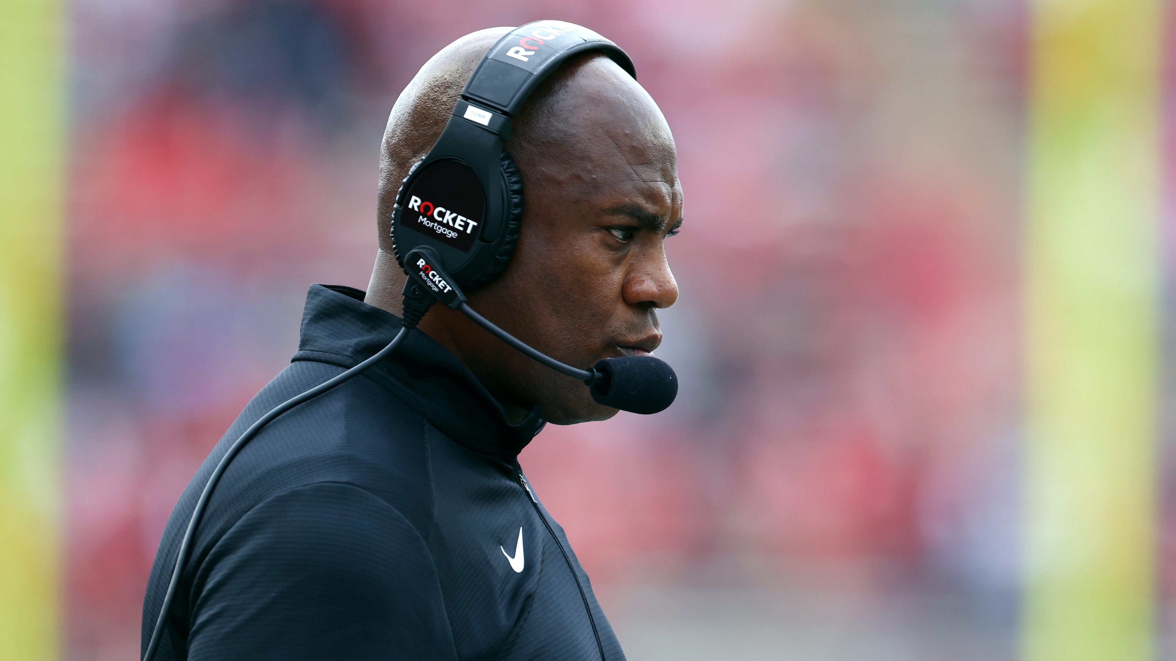 Head coach Mel Tucker of the Michigan State Spartans during a game against the Rutgers Scarlet Knights at SHI Stadium on October 9, 2021 in Piscataway, New Jersey. Michigan State