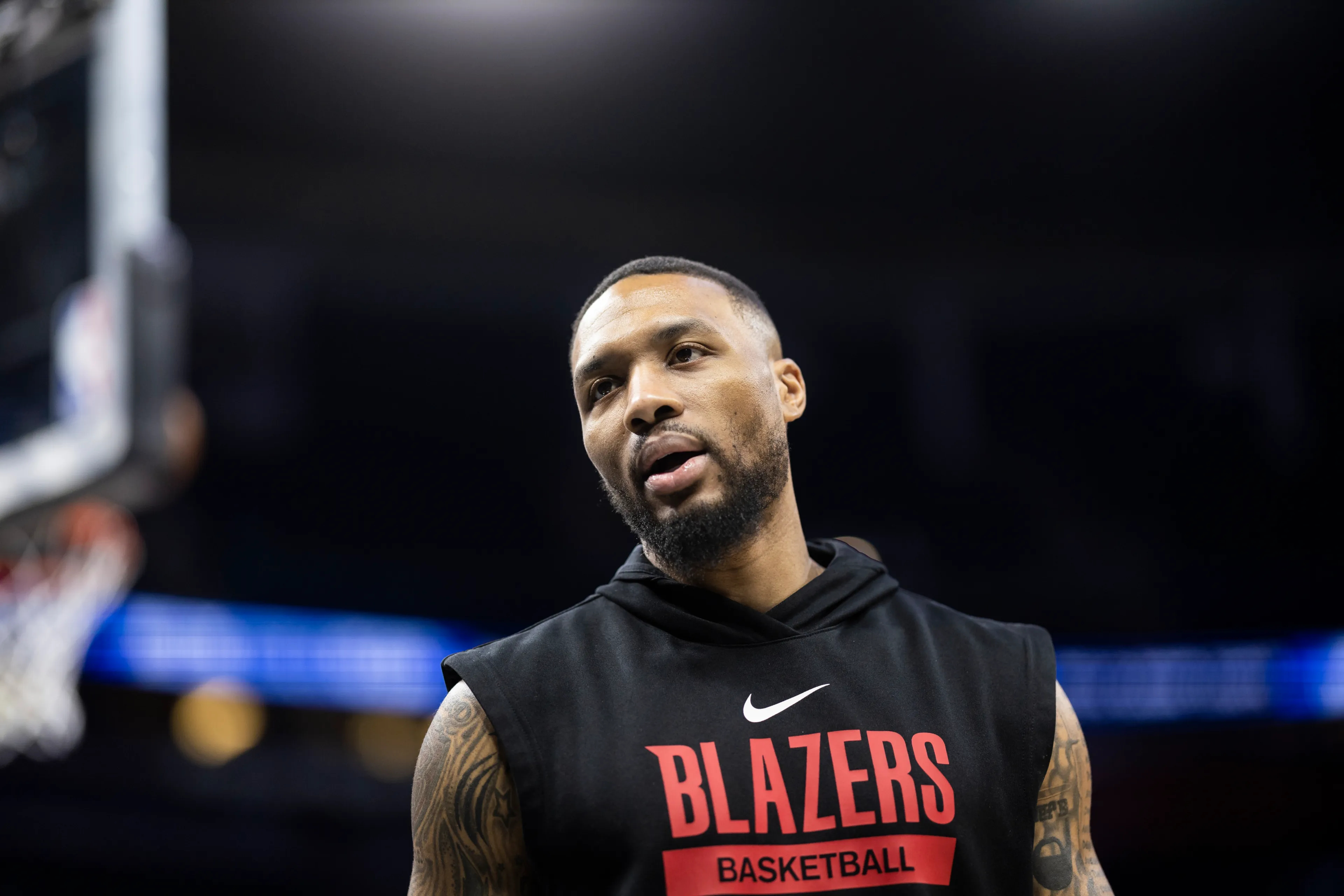 Damian Lillard makes a face