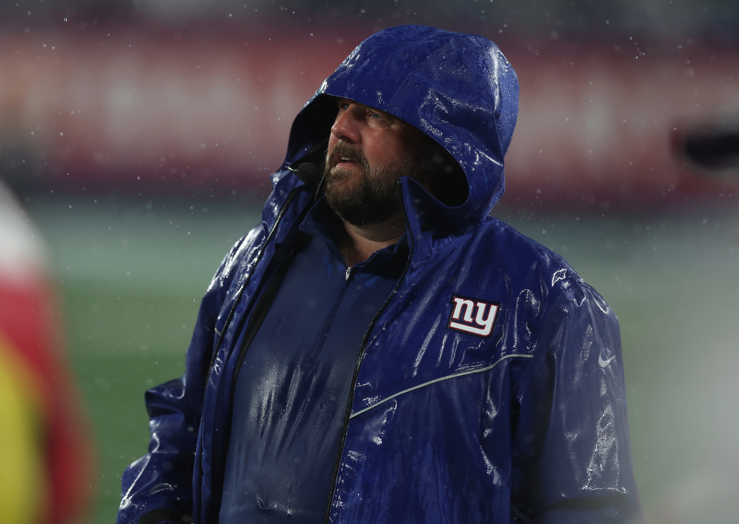 Brian Daboll stands on the sideline during New York's blowout loss.