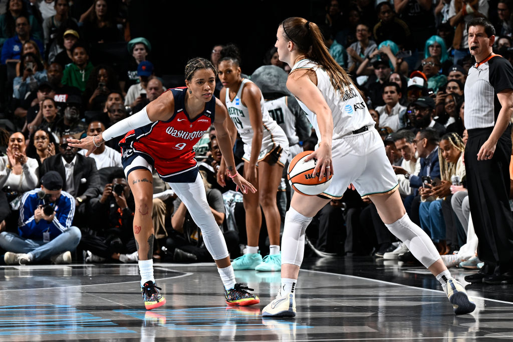 Natasha Cloud plays defense