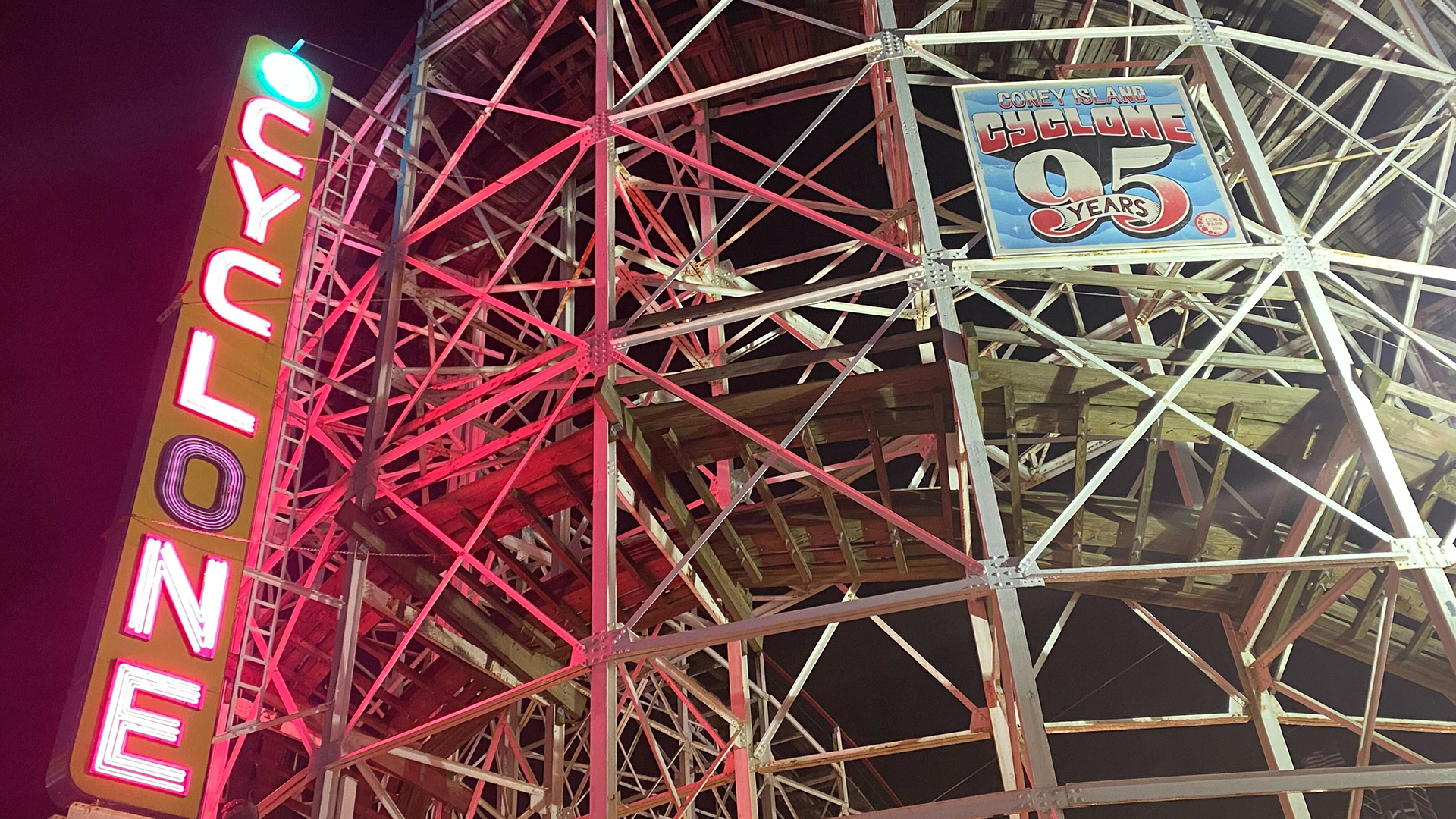 The Cyclone Roller Coaster at Coney Island