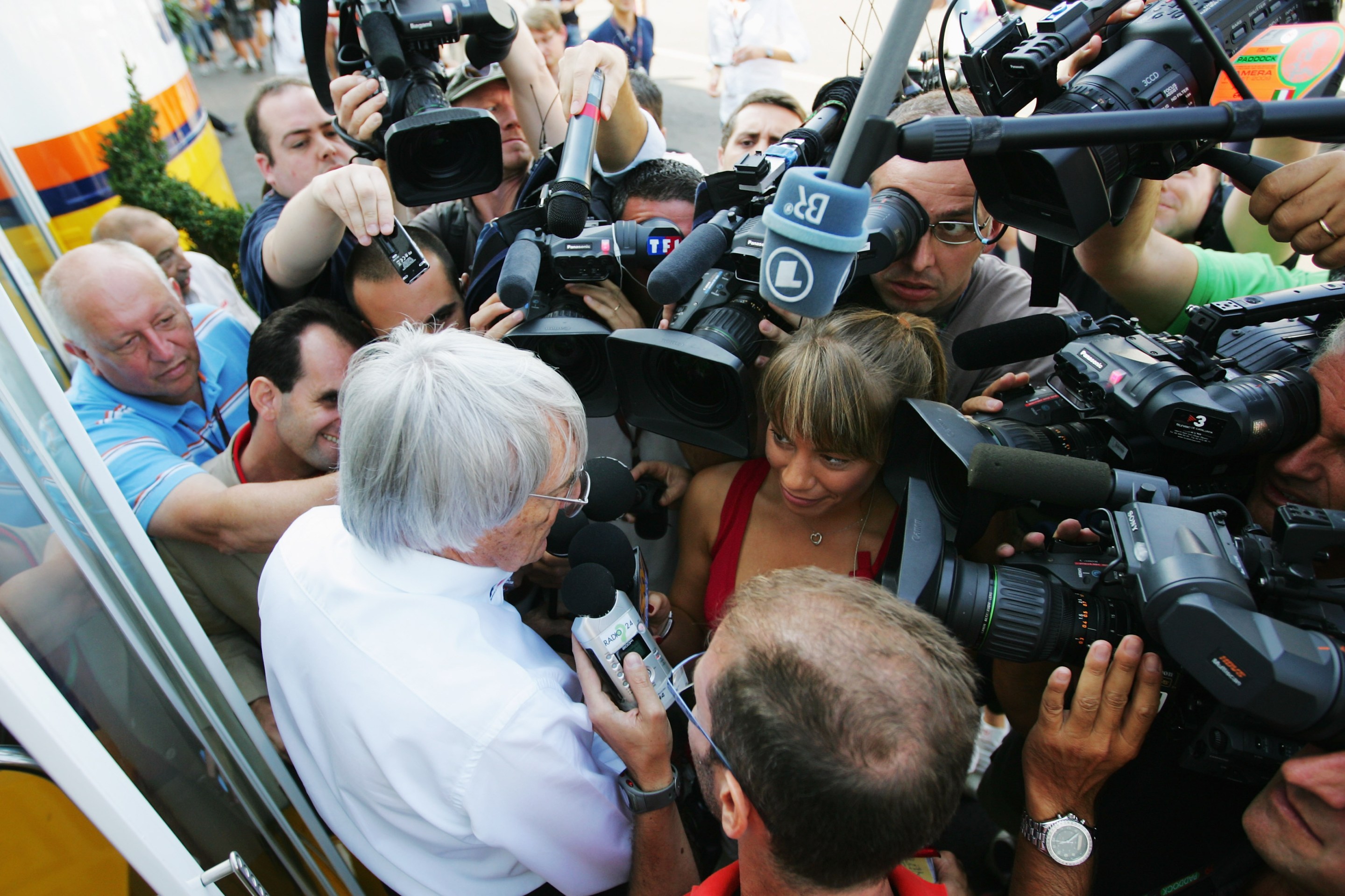 Bernie Ecclestone faces questions about Nelson Piquet Jr.'s crash in the 2008 Singapore Grand Prix.