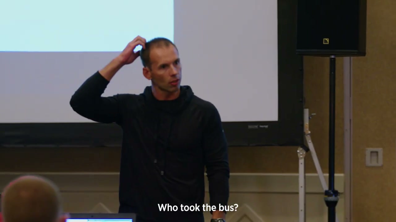 Jonathan Gannon scratching his head, asking: "Who took the bus?"