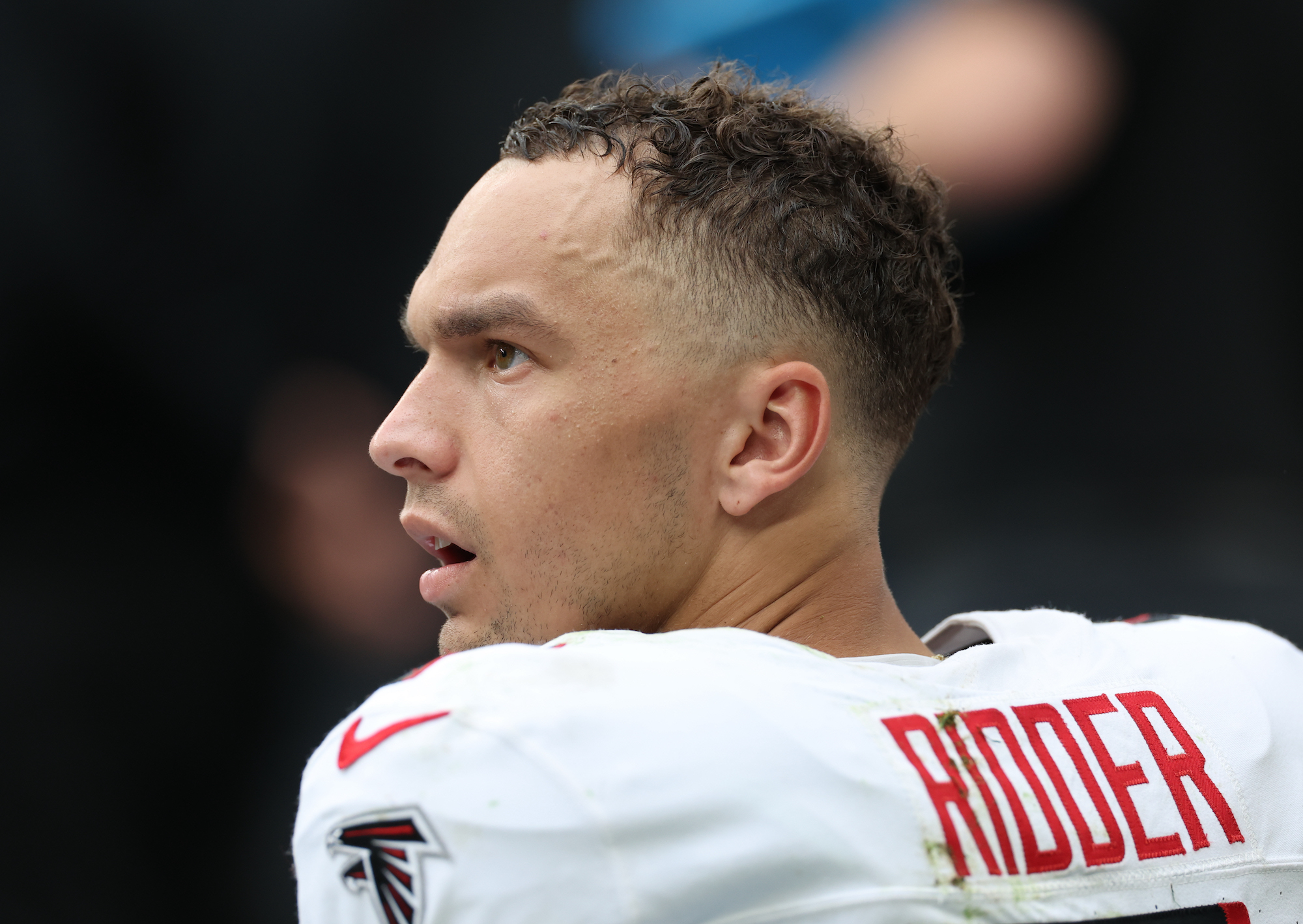 Atlanta Falcons' Desmond Ridder during the NFL International match at Wembley Stadium, London. Picture date: Sunday October 1, 2023. (Photo by Bradley Collyer/PA Images via Getty Images)