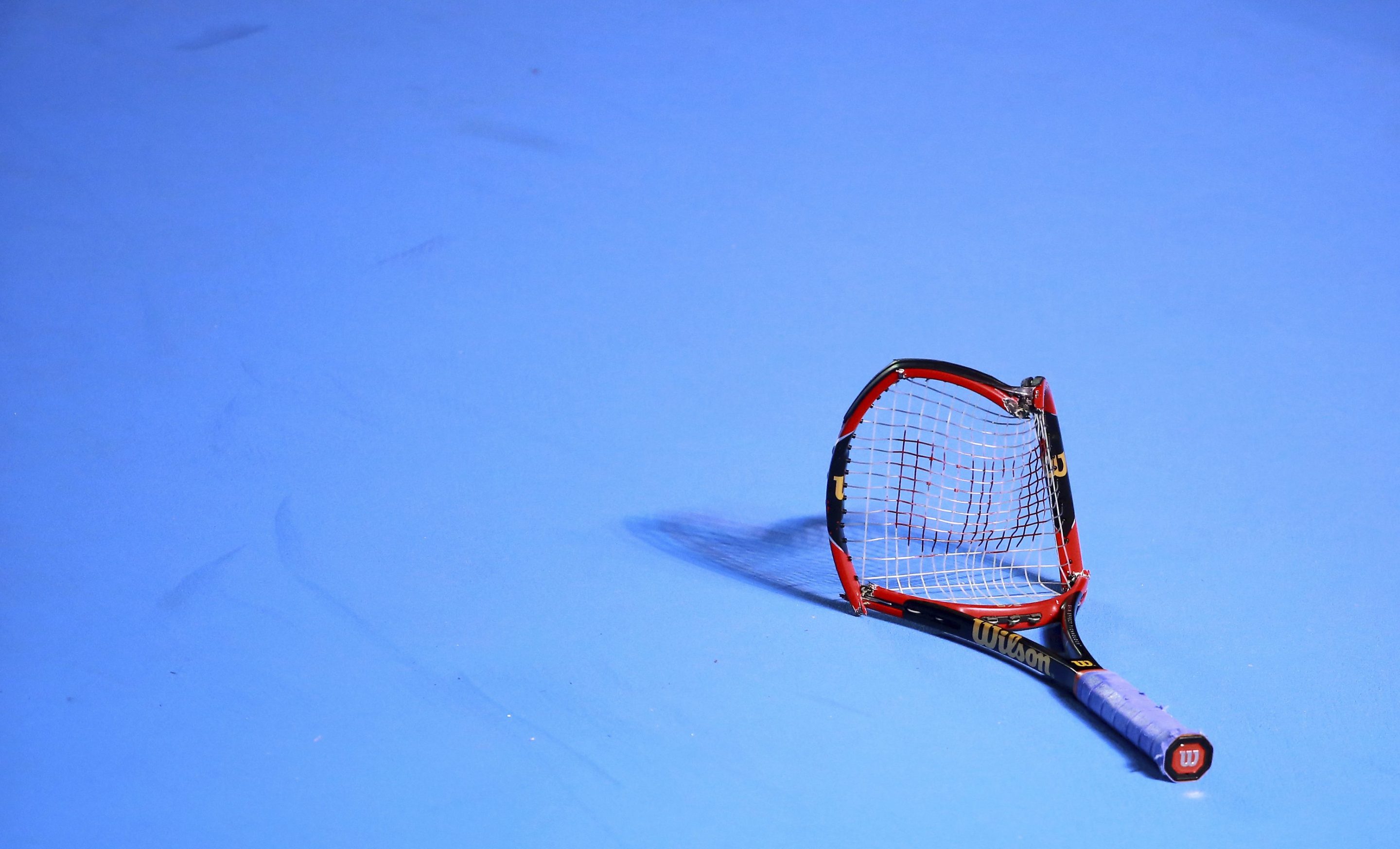 A broken racket