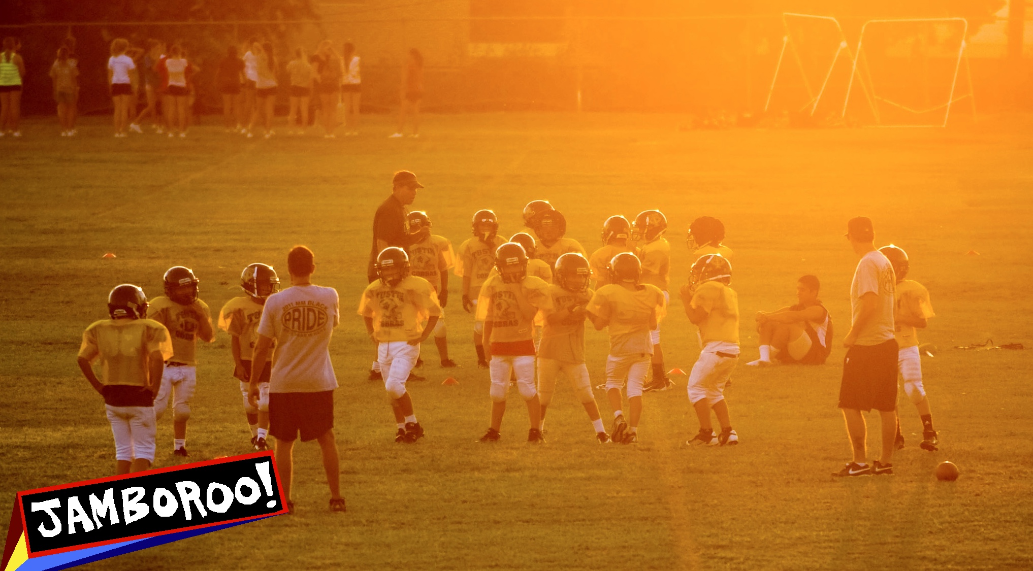 TUSTIN, CA - SEPTEMBER 19: The Tustin Cobras Pop Warner team holds a practice at Foothill High School.