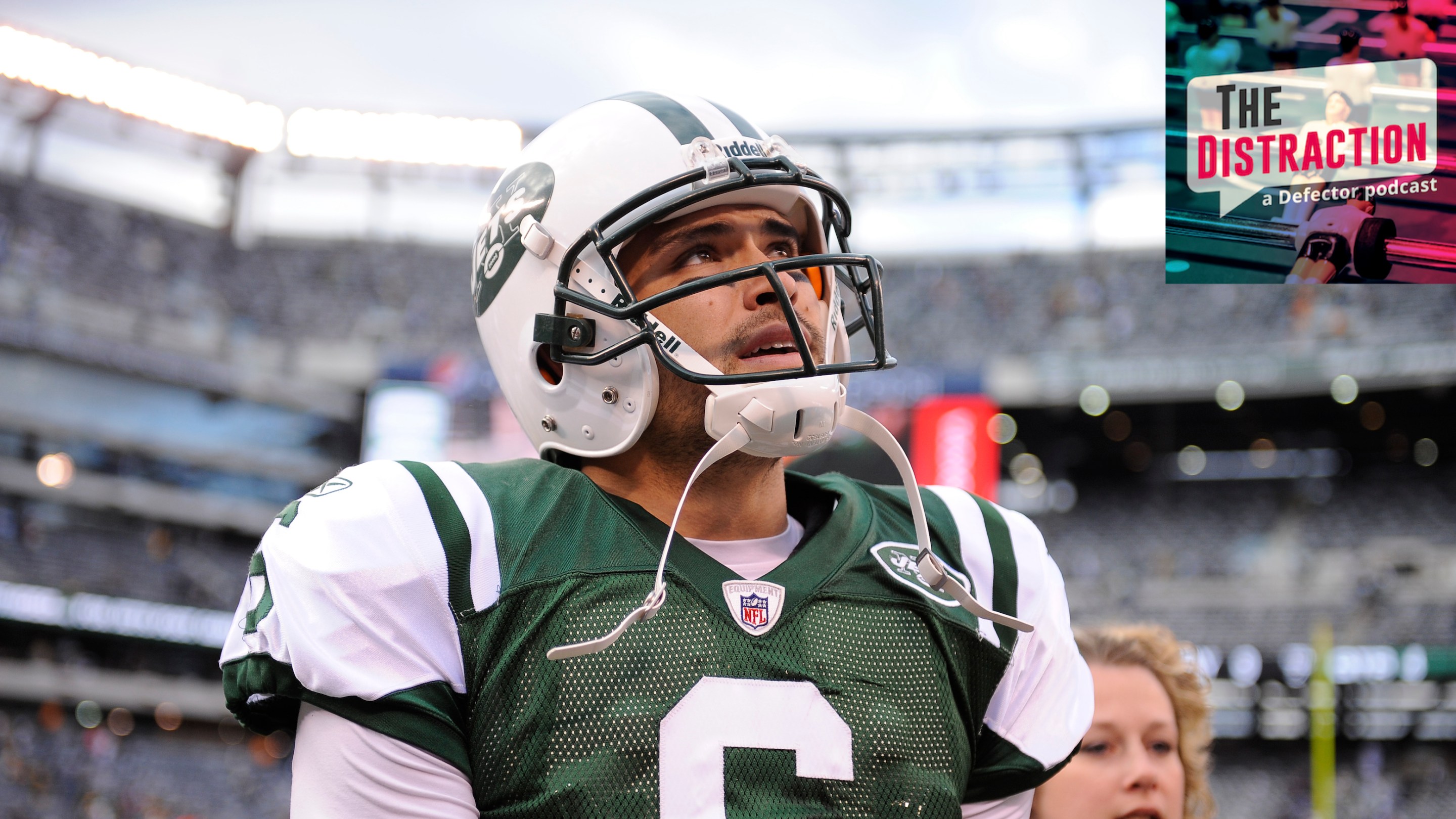 Mark Sanchez looking forlorn after a Jets game on October 31, 2010.