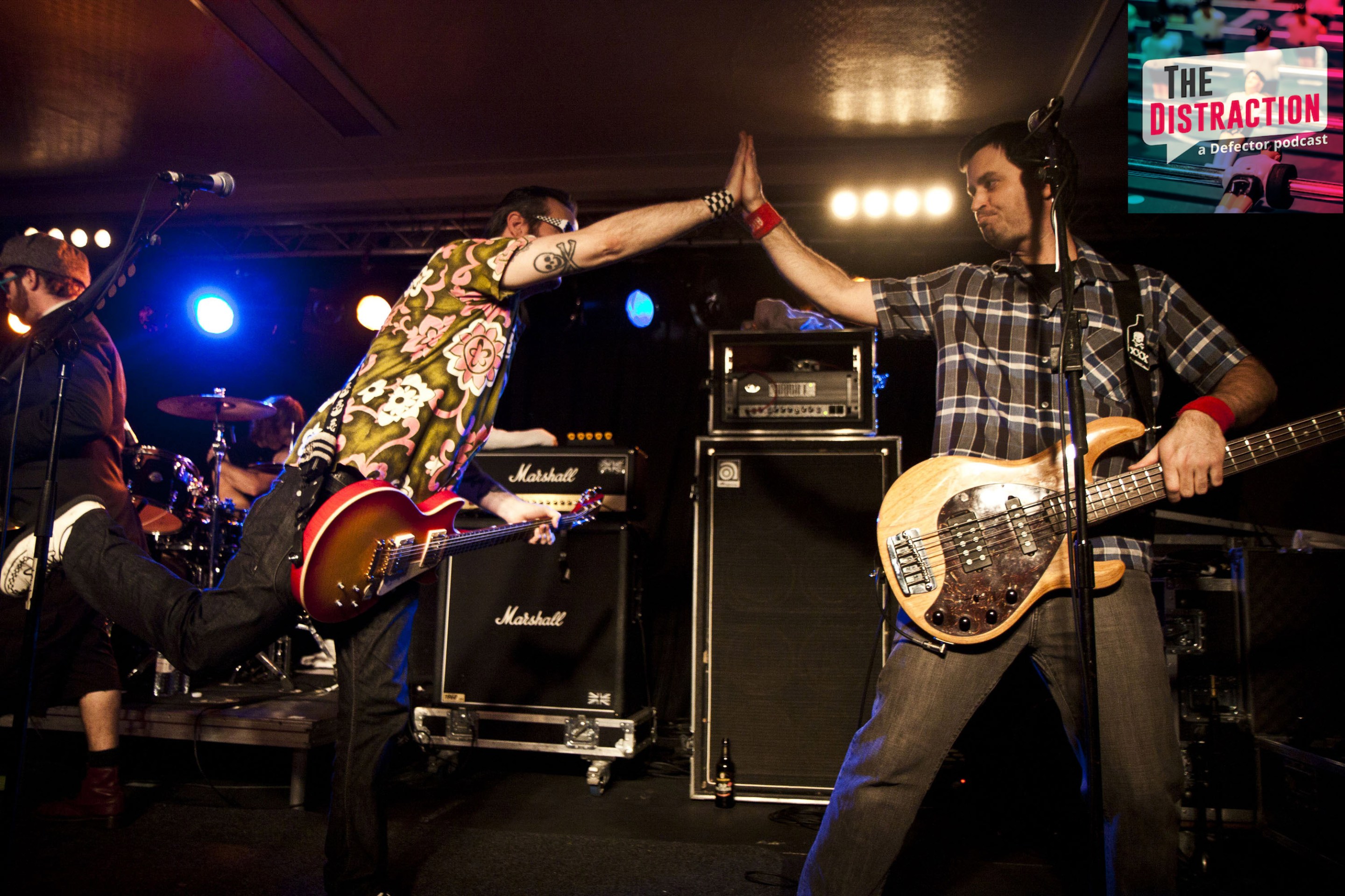 Aaron Barrett and Derek Gibbs of Reel Big Fish perform at Southampton University on March 5, 2011.