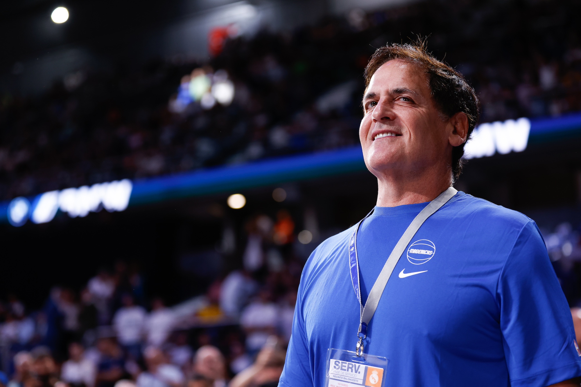 MADRID, SPAIN - OCTOBER 10: Mark Cuban, owner of the Dallas Mavericks, is seen during the basketball friendly match played between Real Madrid and Dallas Mavericks at Wizink Center pavilion on October 10, 2023, in Madrid, Spain. (Photo By Oscar J. Barroso/Europa Press via Getty Images)