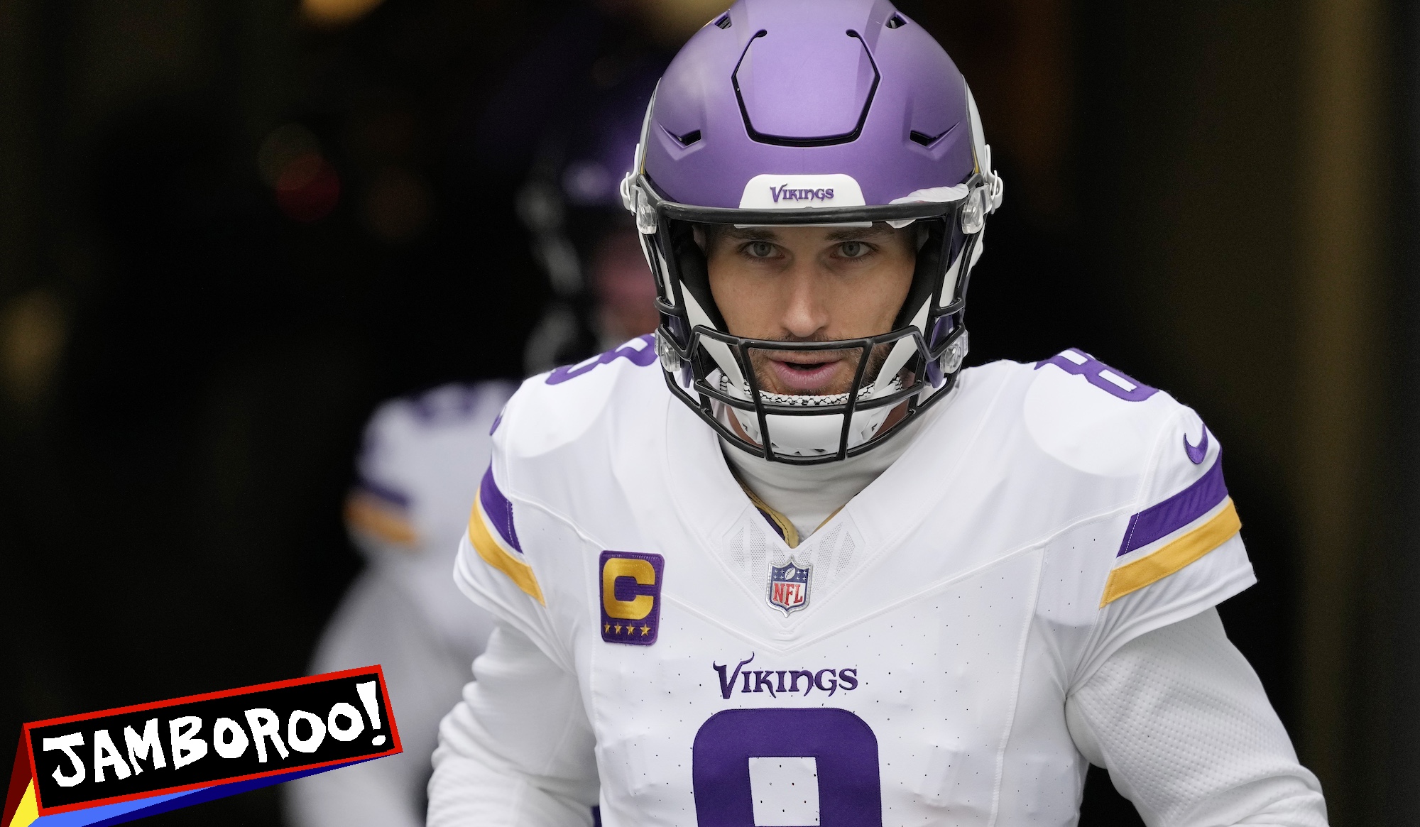 GREEN BAY, WISCONSIN - OCTOBER 29: Kirk Cousins #8 of the Minnesota Vikings runs onto the field before a game against the Green Bay Packers at Lambeau Field on October 29, 2023 in Green Bay, Wisconsin. (Photo by Patrick McDermott/Getty Images)