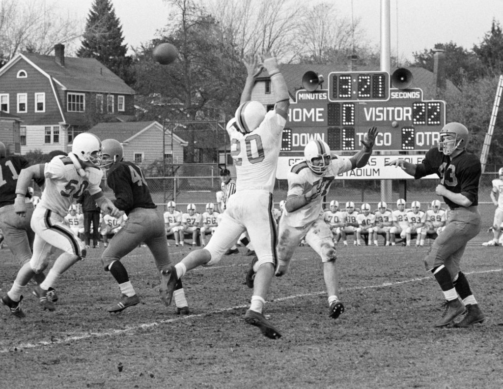 high school football game from the 1970s