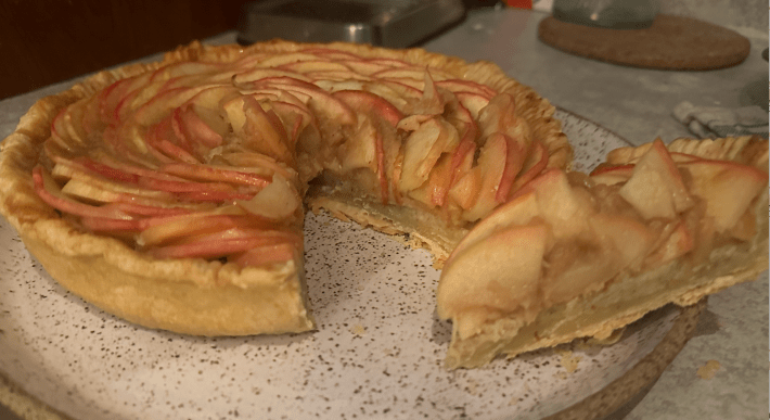 Pie with a single slice removed