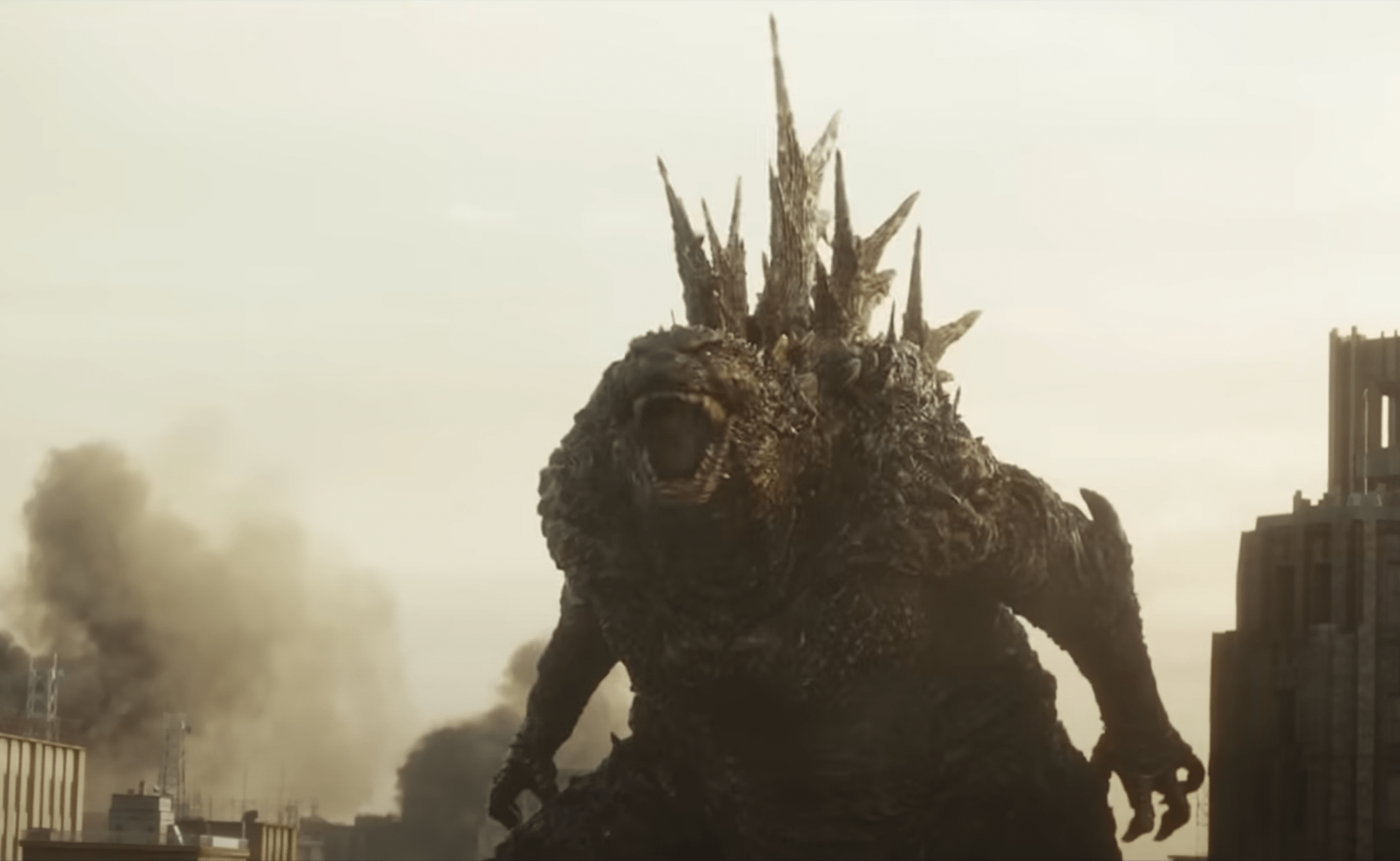 Godzilla roars.