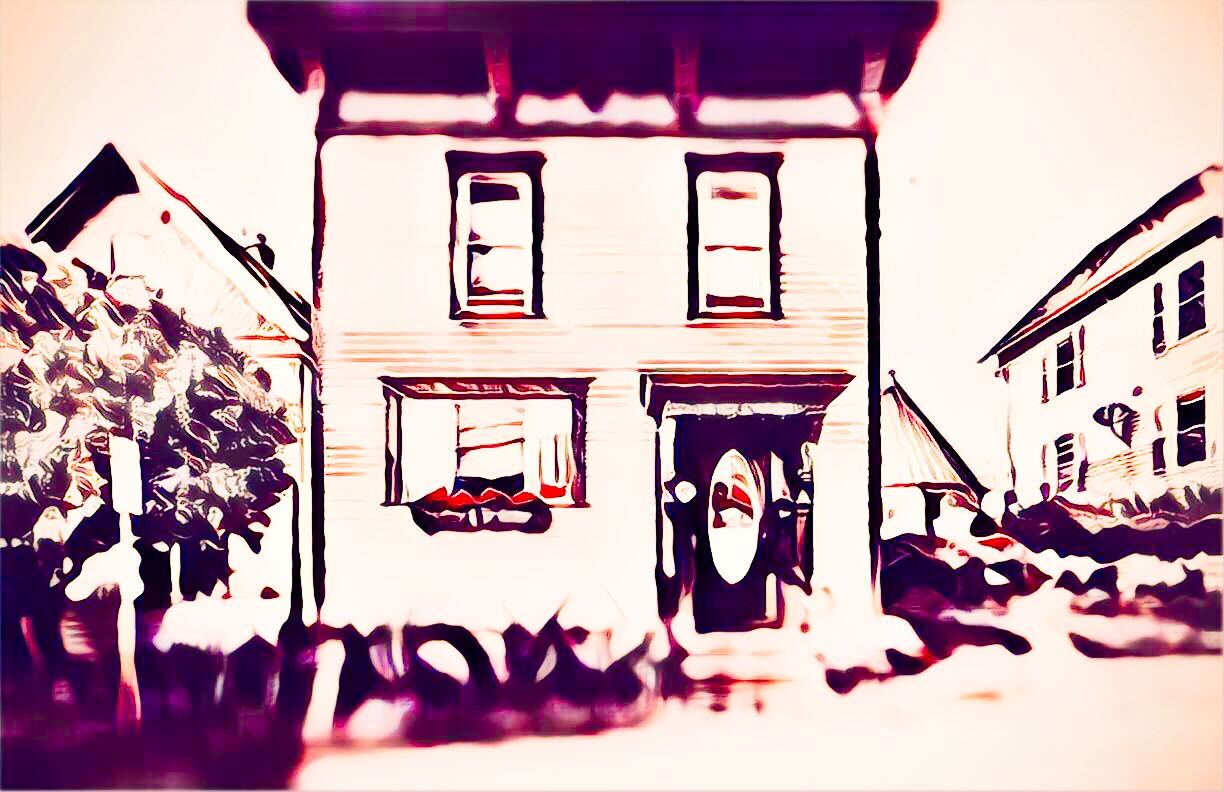 artistic rendering of a two story house