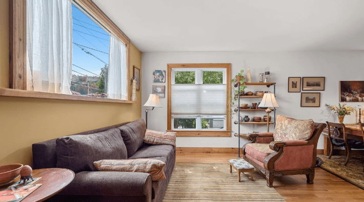 big living room with lots of light