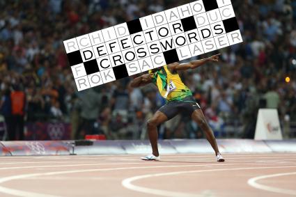 Usain Bolt of Jamaica celebrates victory in the Mens 200m Final, during the 2012 London Olympics at The Olympic Stadium on August 09, 2012 in London, England.