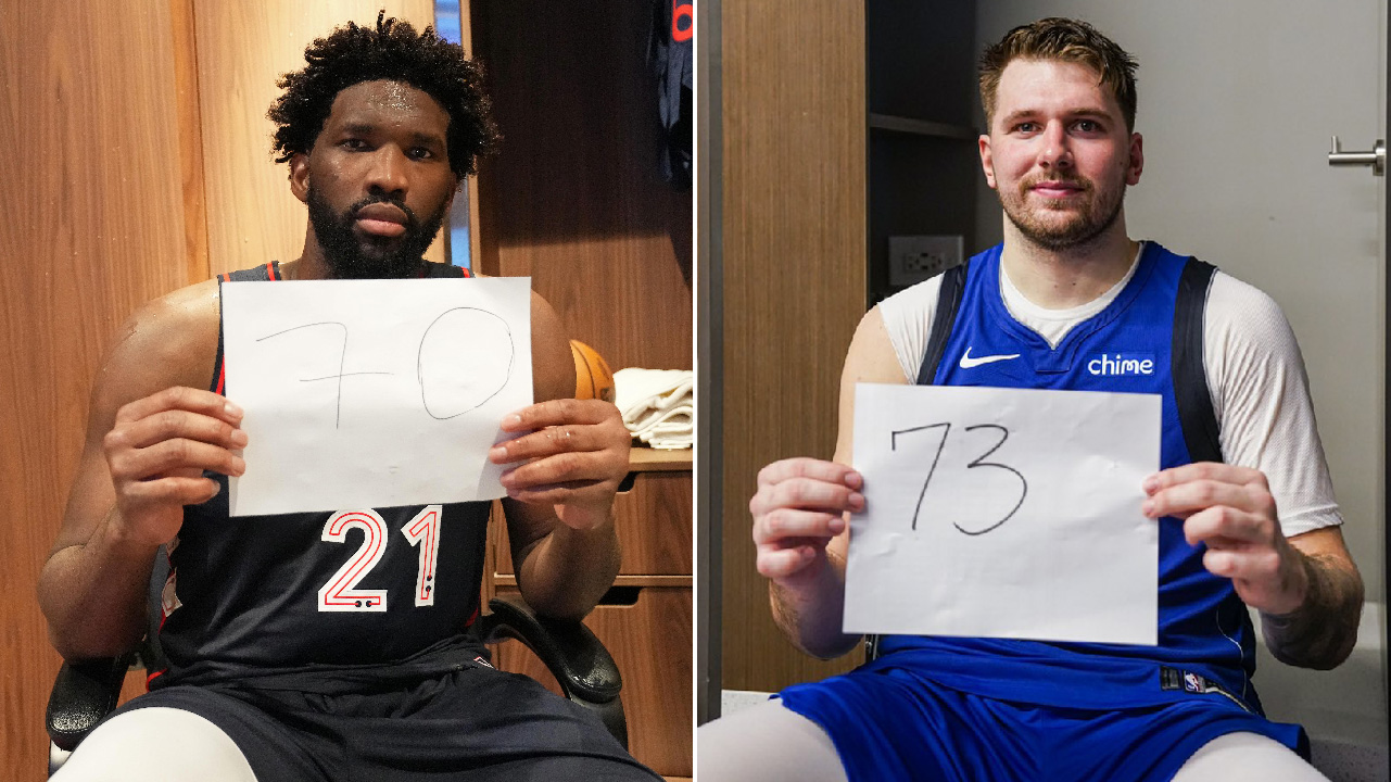 Joel Embiid with 70 paper; Luka Doncic with 73 paper