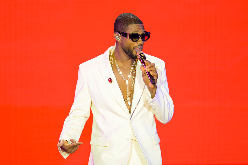Usher performs onstage during his residency at La Seine Musicale on September 25, 2023 in Boulogne-Billancourt, France.