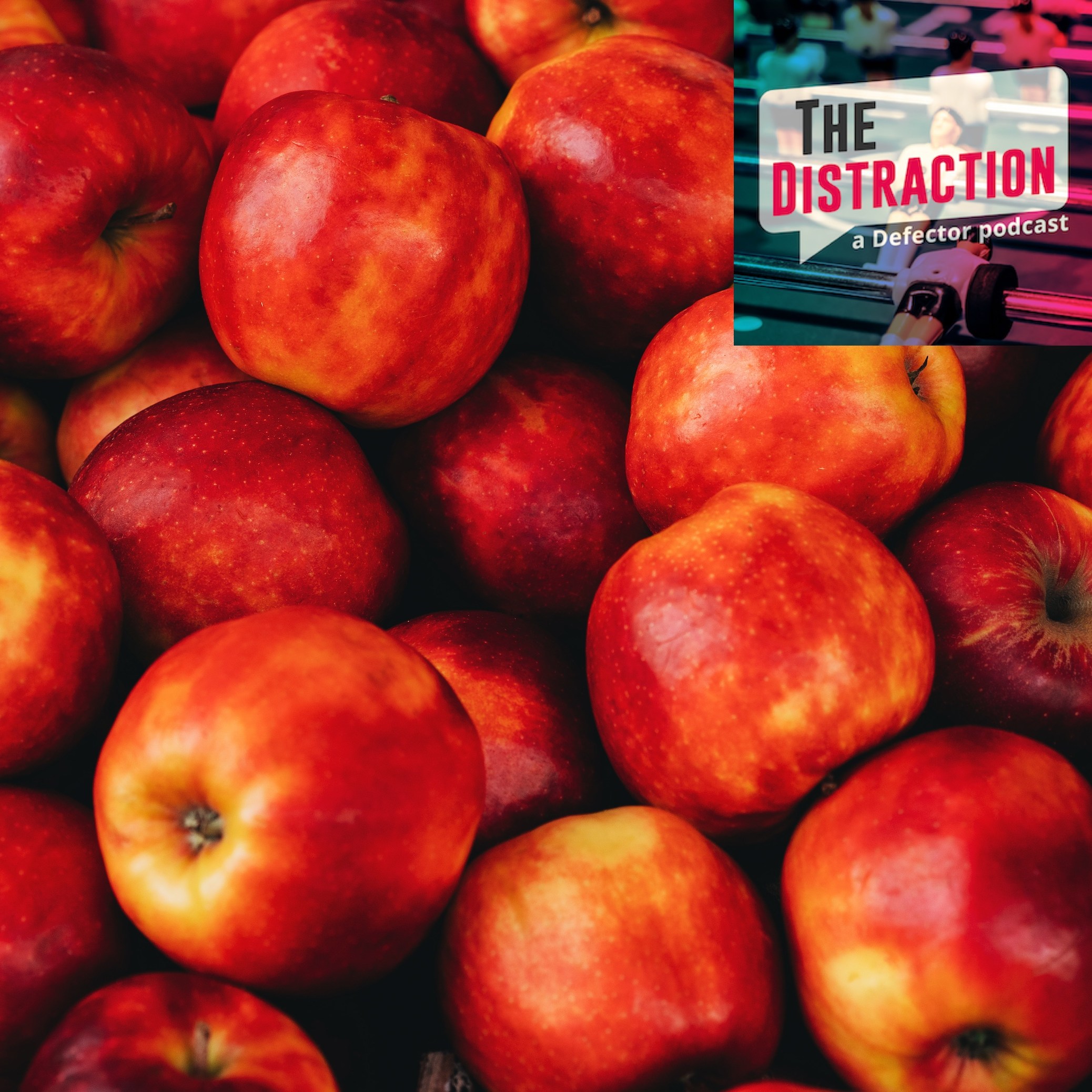 Ripe red apples at the farmer market.