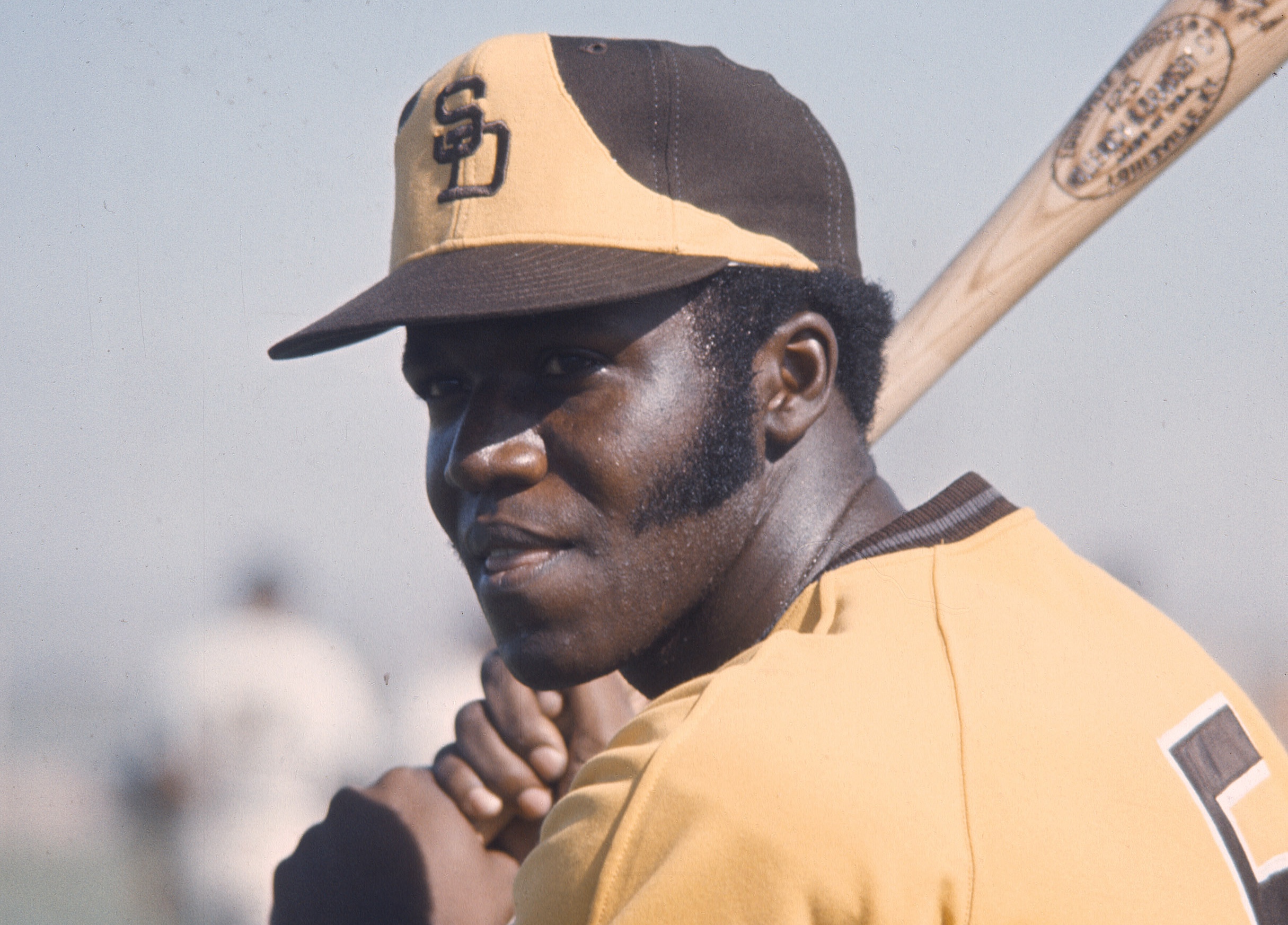 UNSPECIFIED - CIRCA 1969: Nate Colbert #17 of the San Diego Padres poses for this photograph before an Major League Baseball game circa 1969. Colbert played for the Padres from 1969-74. (Photo by Focus on Sport/Getty Images) *** Local Caption *** Nate Colbert