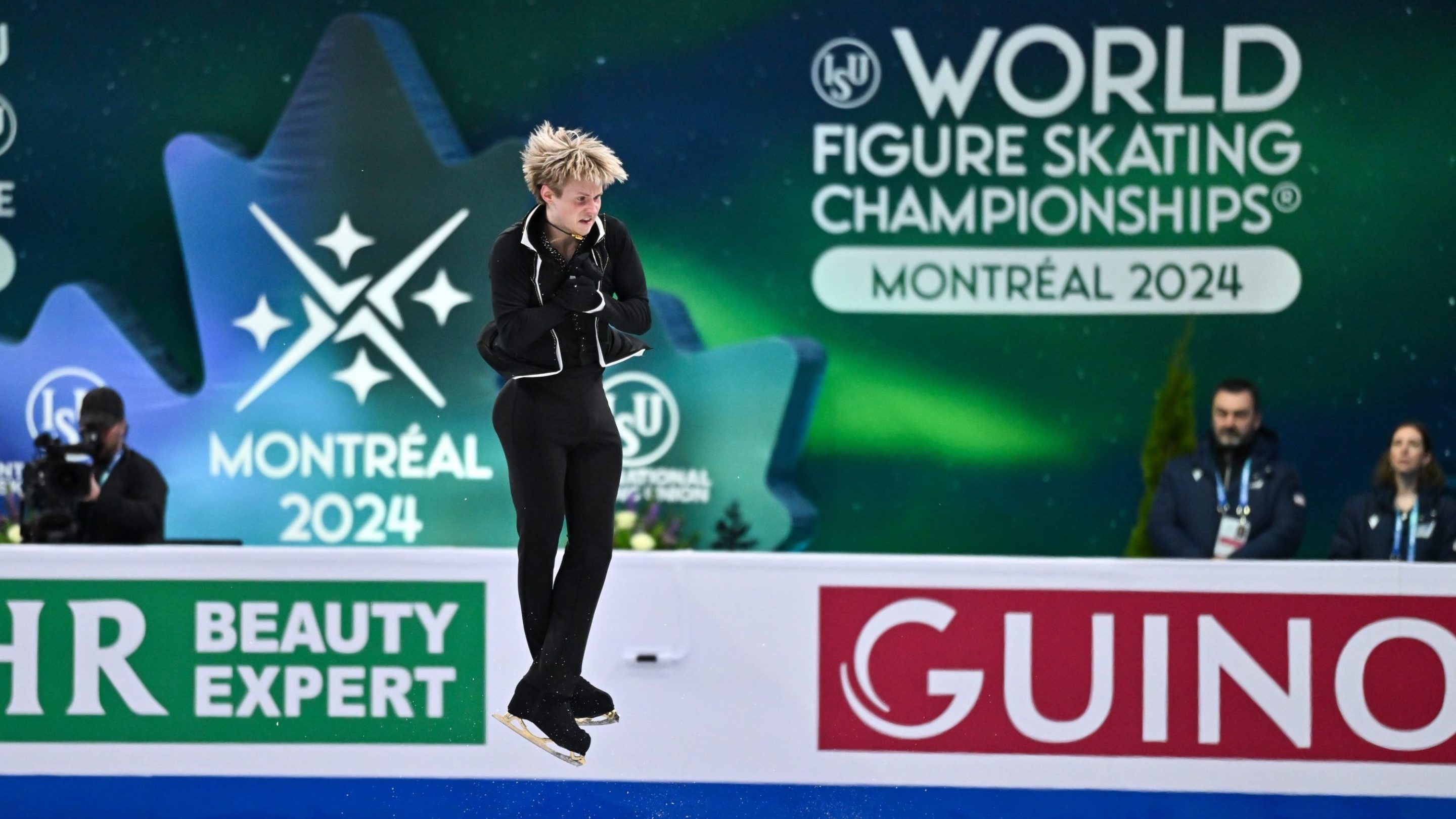 Ilia Malinin of the United States competes in the Men's Free Program during the ISU World Figure Skating Championships at the Bell Centre on March 23, 2024 in Montreal, Quebec, Canada.