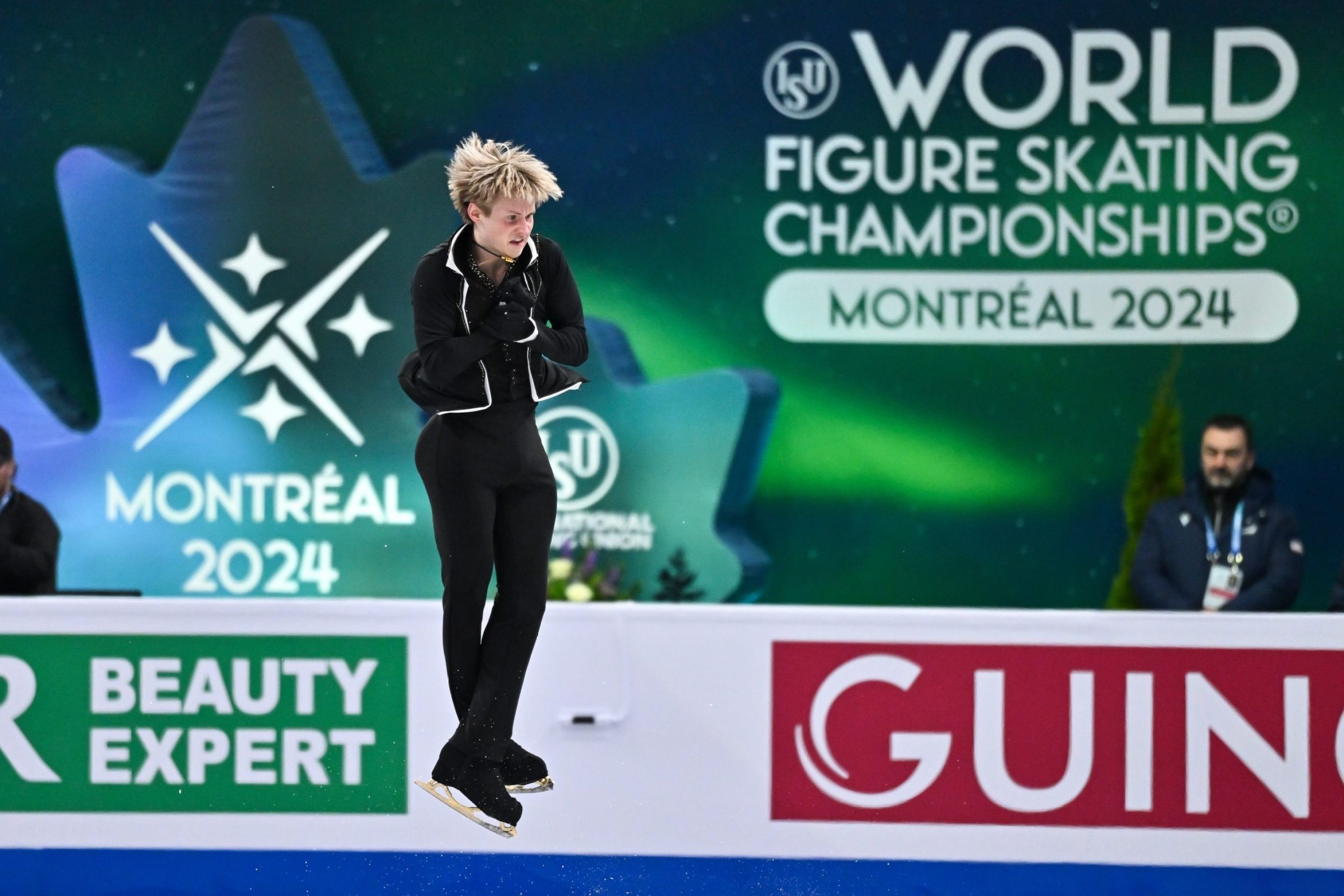 Ilia Malinin of the United States competes in the Men's Free Program during the ISU World Figure Skating Championships at the Bell Centre on March 23, 2024 in Montreal, Quebec, Canada.