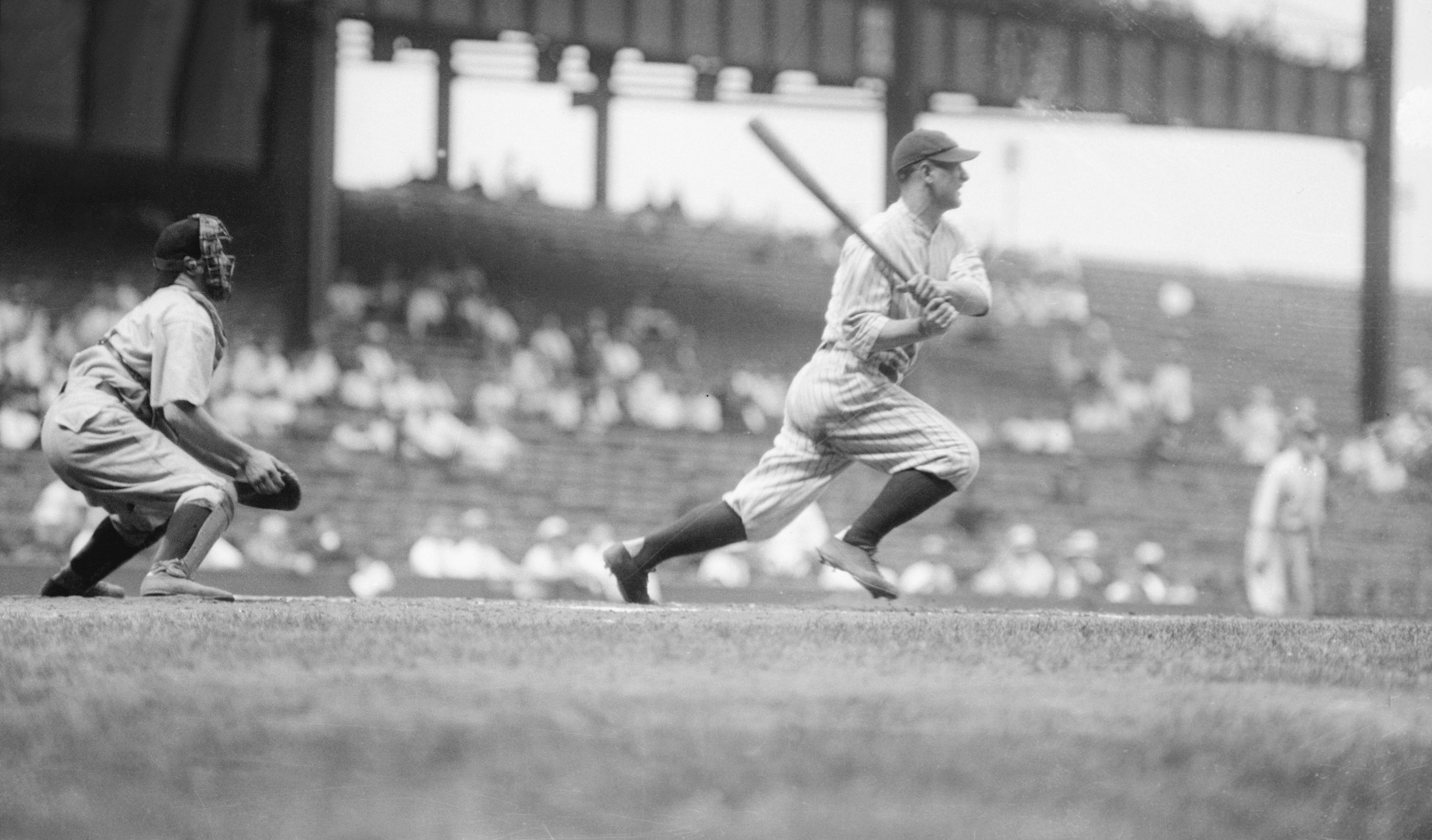 Lou Gehrig hits a home run.