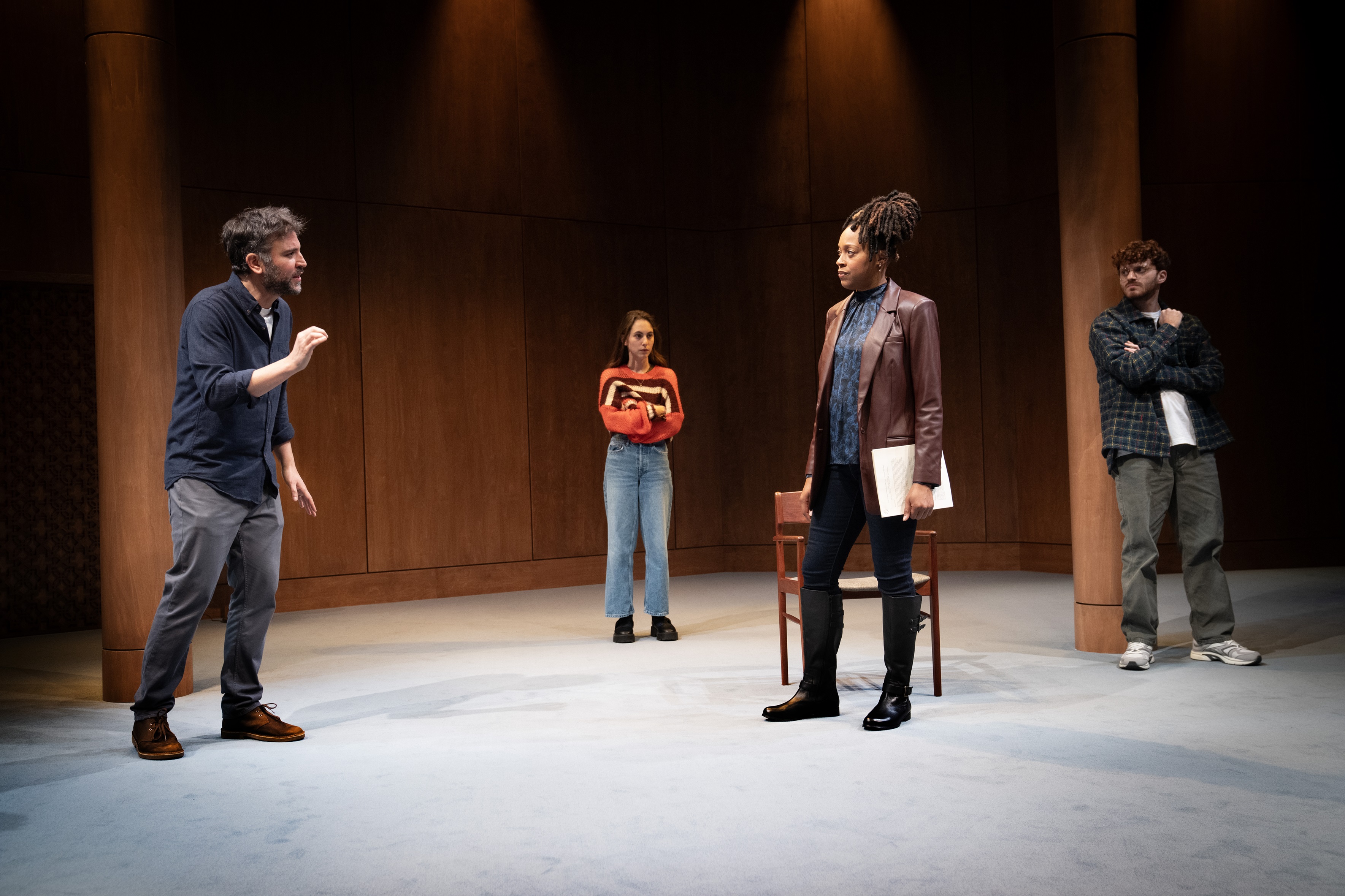 Josh Radnor, Madeline Weinstein, Cherise Boothe, and Michael Khalid Karadsheh in The Ally