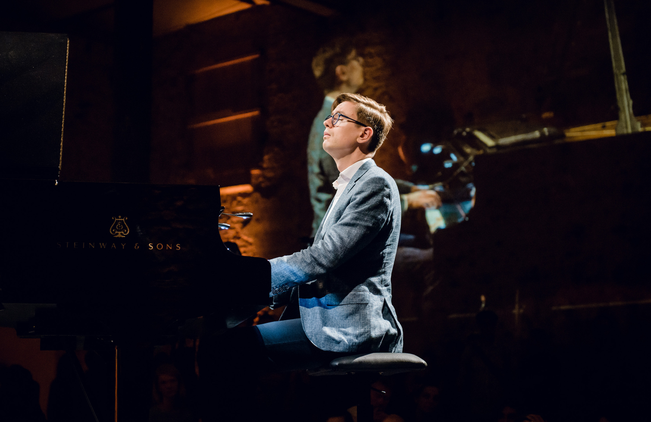 Pianist Vikingur Olafsson performs at a concert in 2018.
