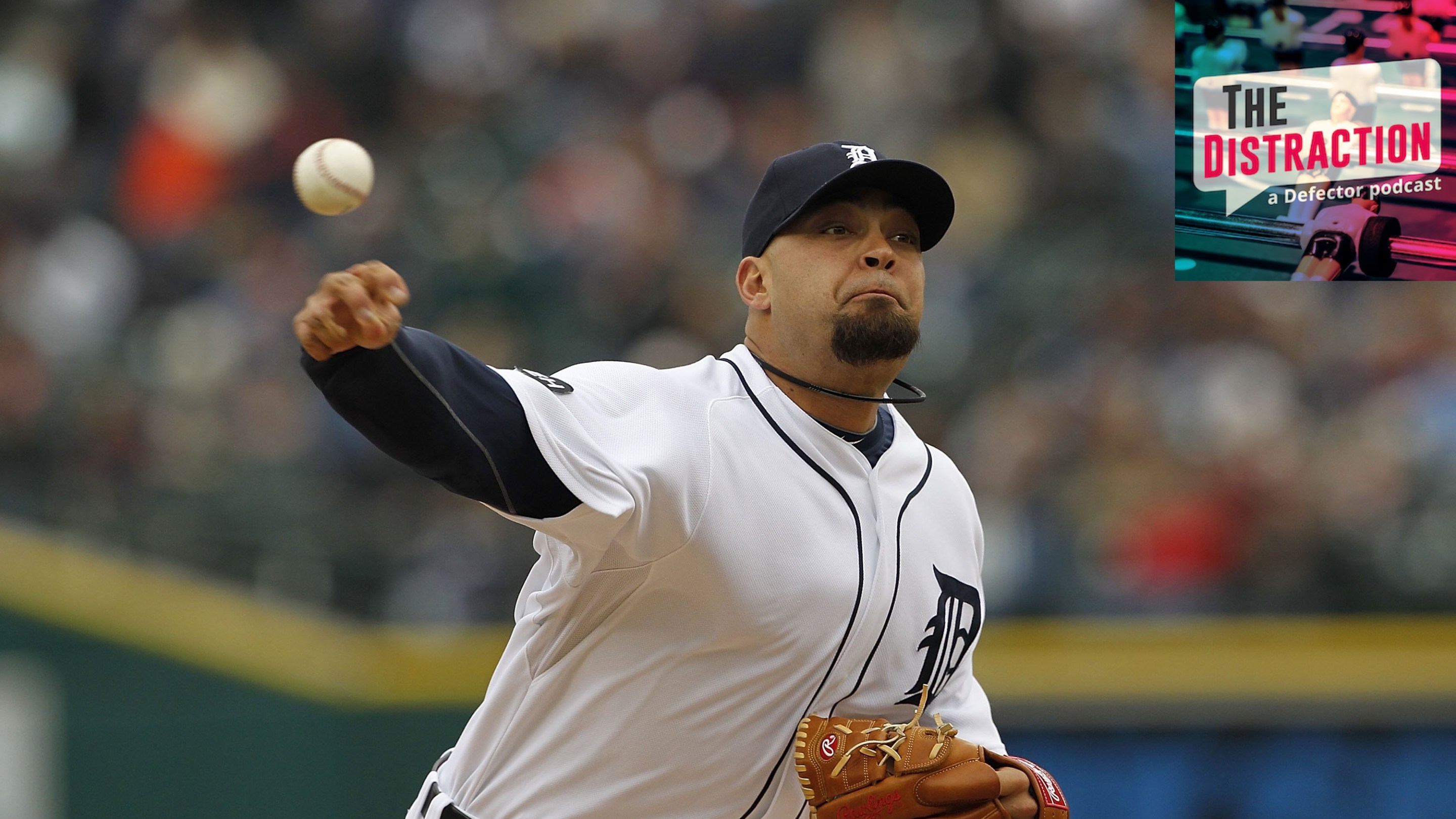 Joel Zumaya of the Detroit Tigers pitches in a game against the Yankees in May of 2010. The facial hair is outrageous.